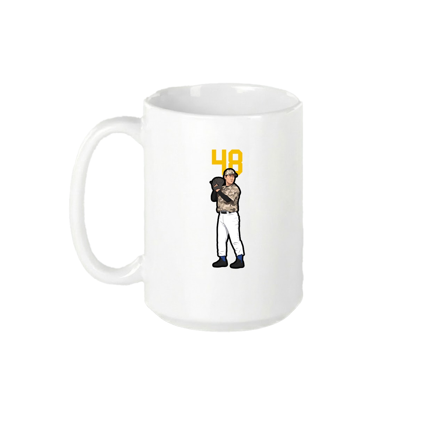 15oz Coffee Mug — Number Top in White