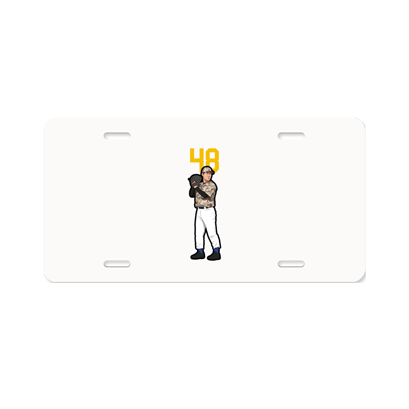 License Plate — Number Top in Classic