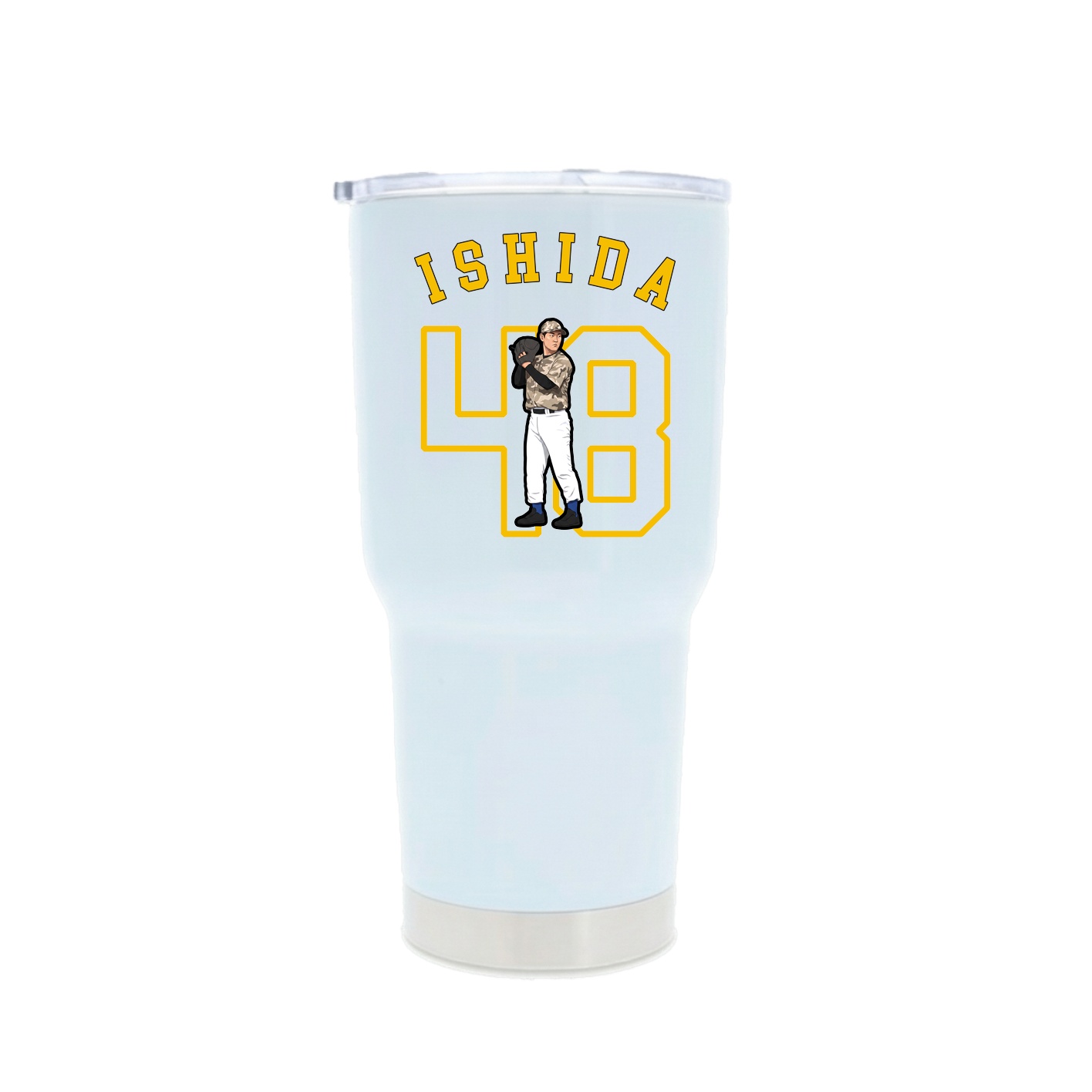 30oz Stainless Steel Tumbler — Shirsey Arch in White