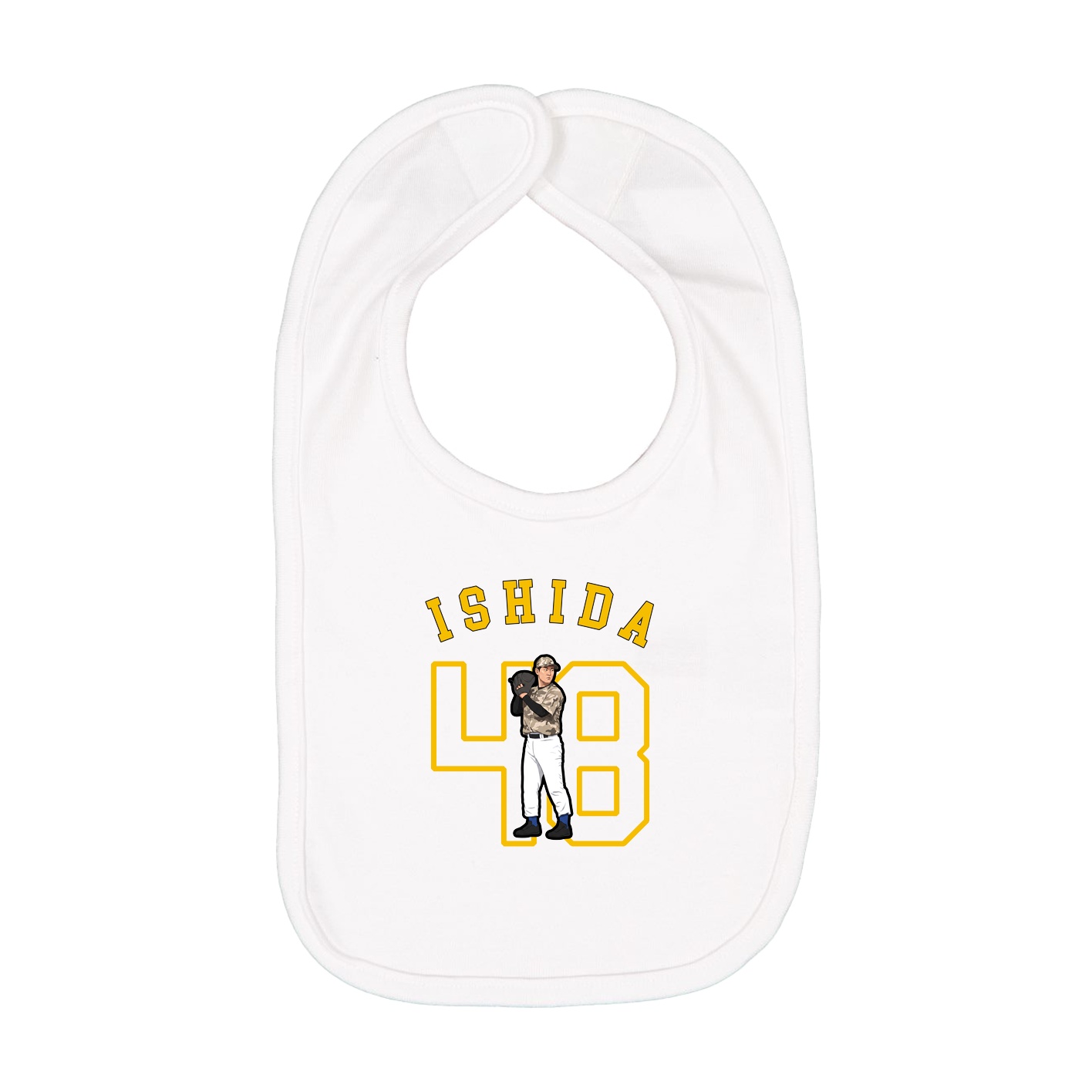 Infant Bib — Shirsey Arch in White