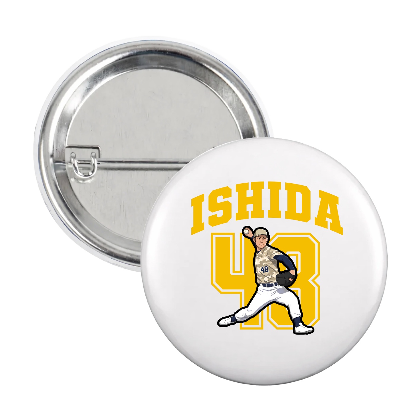 Game Day Button — Number in White