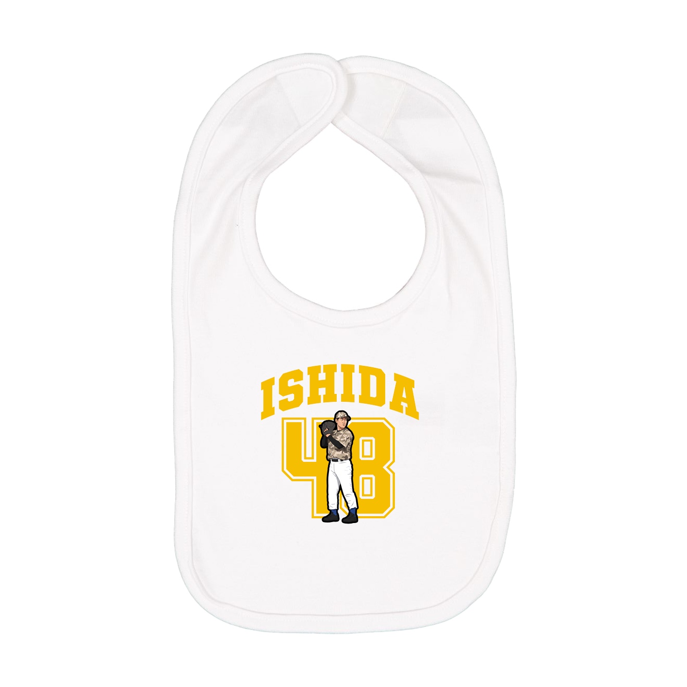 Infant Bib — Number in White
