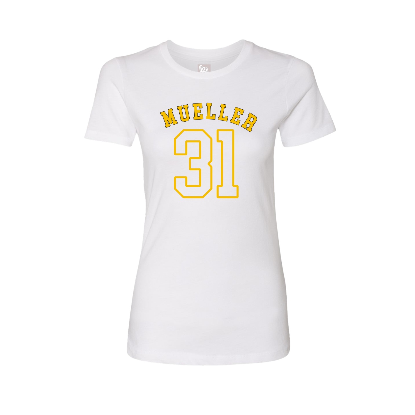 Fitted Women's Tee — Shirsey Arch in White