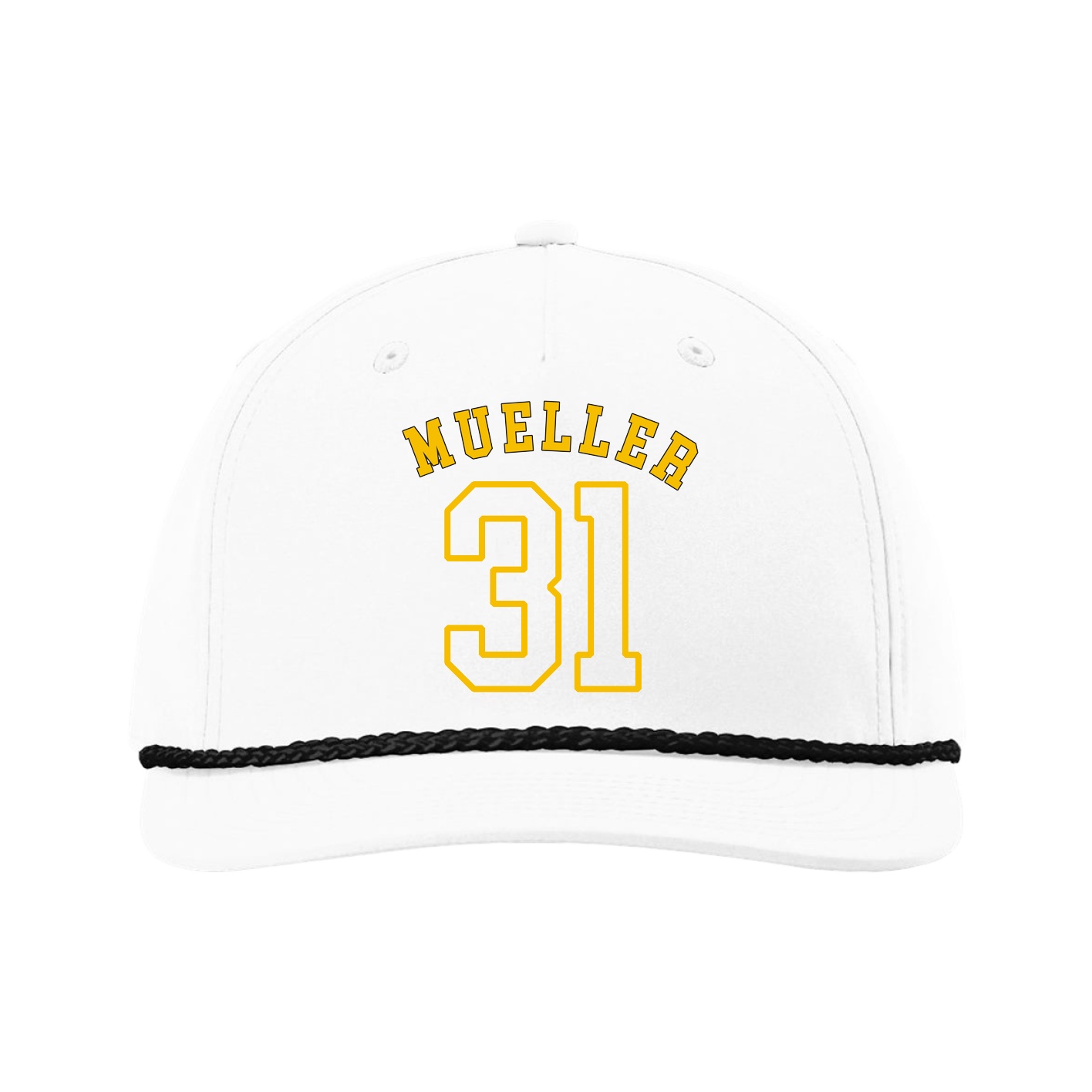 Five-Panel Classic Rope Cap — Shirsey Arch in White