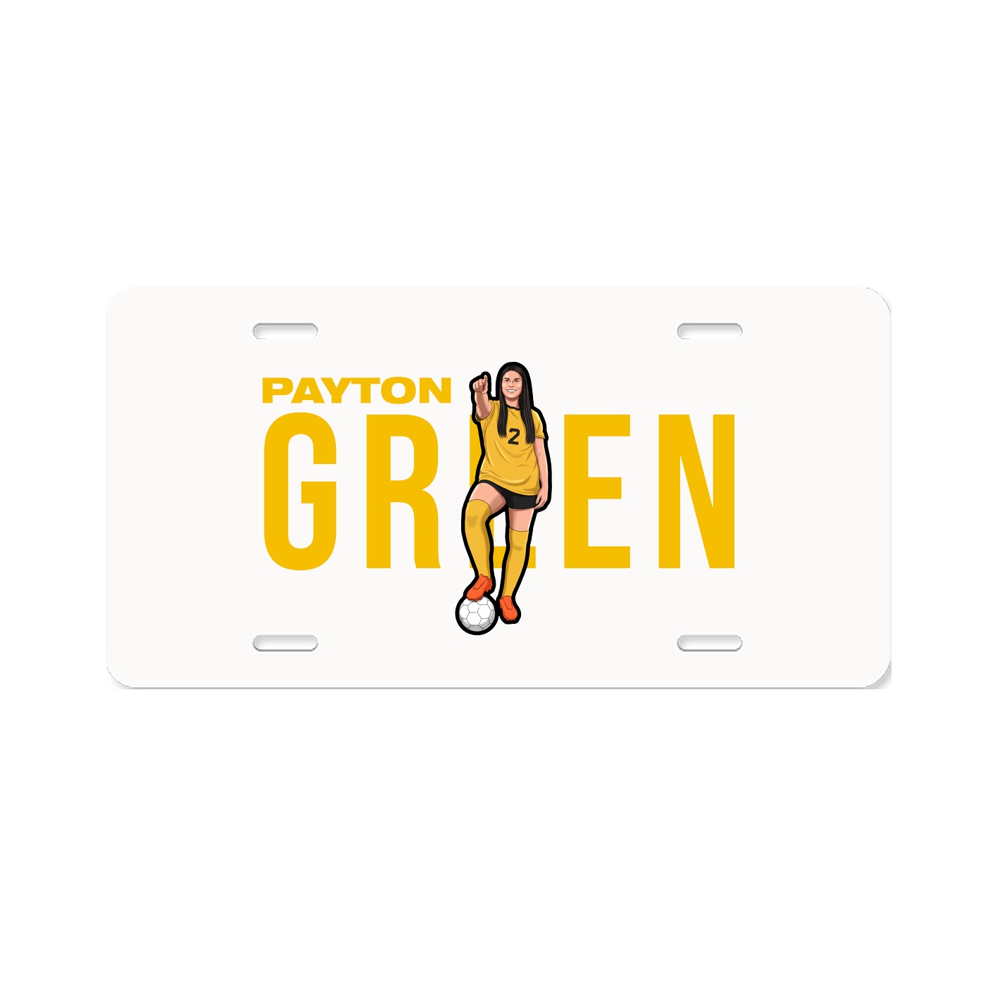 License Plate — Player Name in Classic