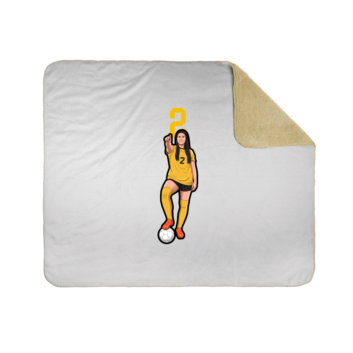 Throw Blanket — Number Top in White