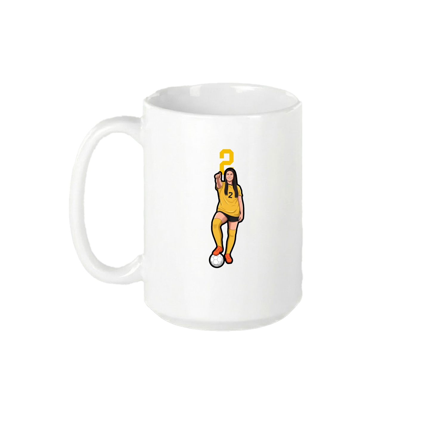 15oz Coffee Mug — Number Top in White