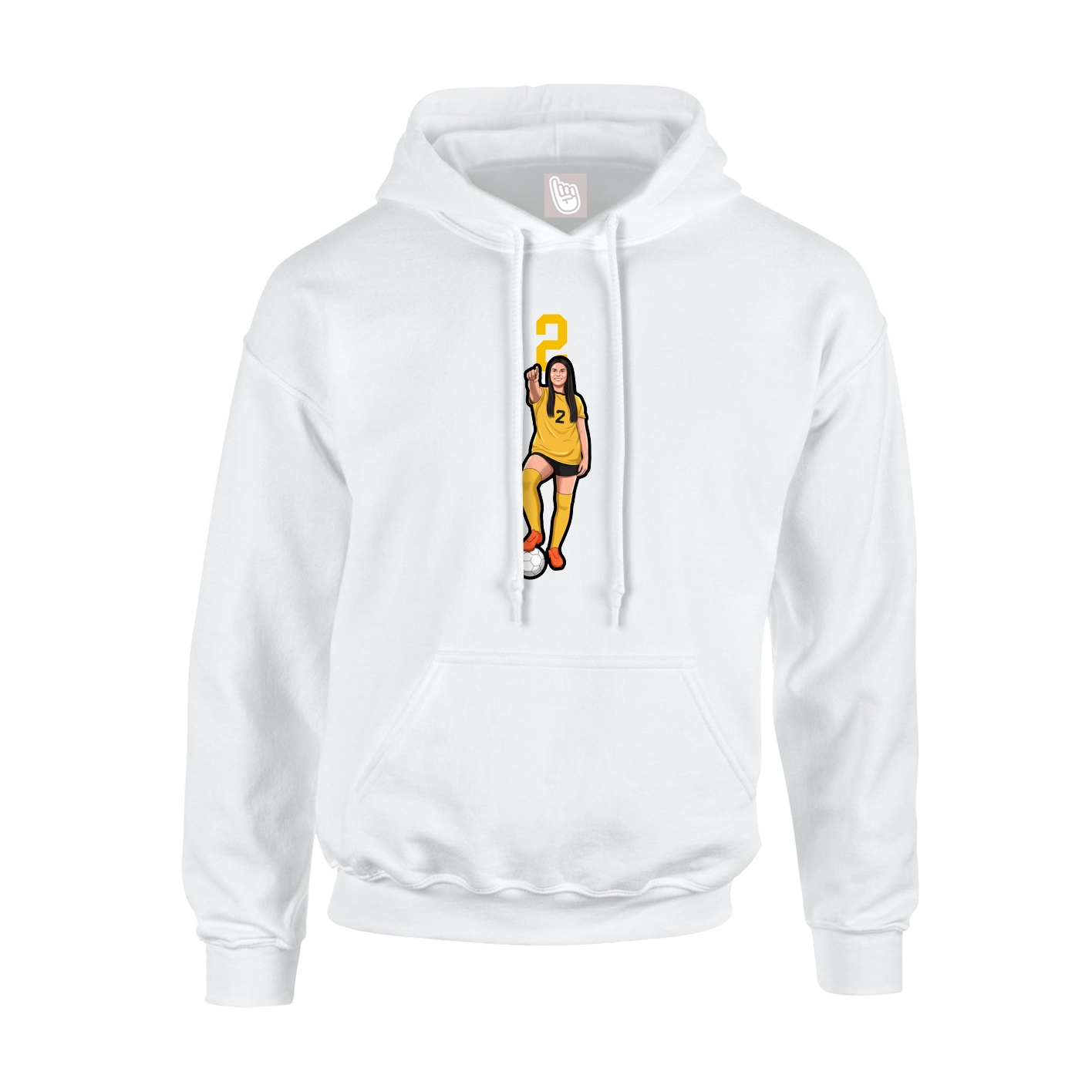 Hoodie — Number Top in White