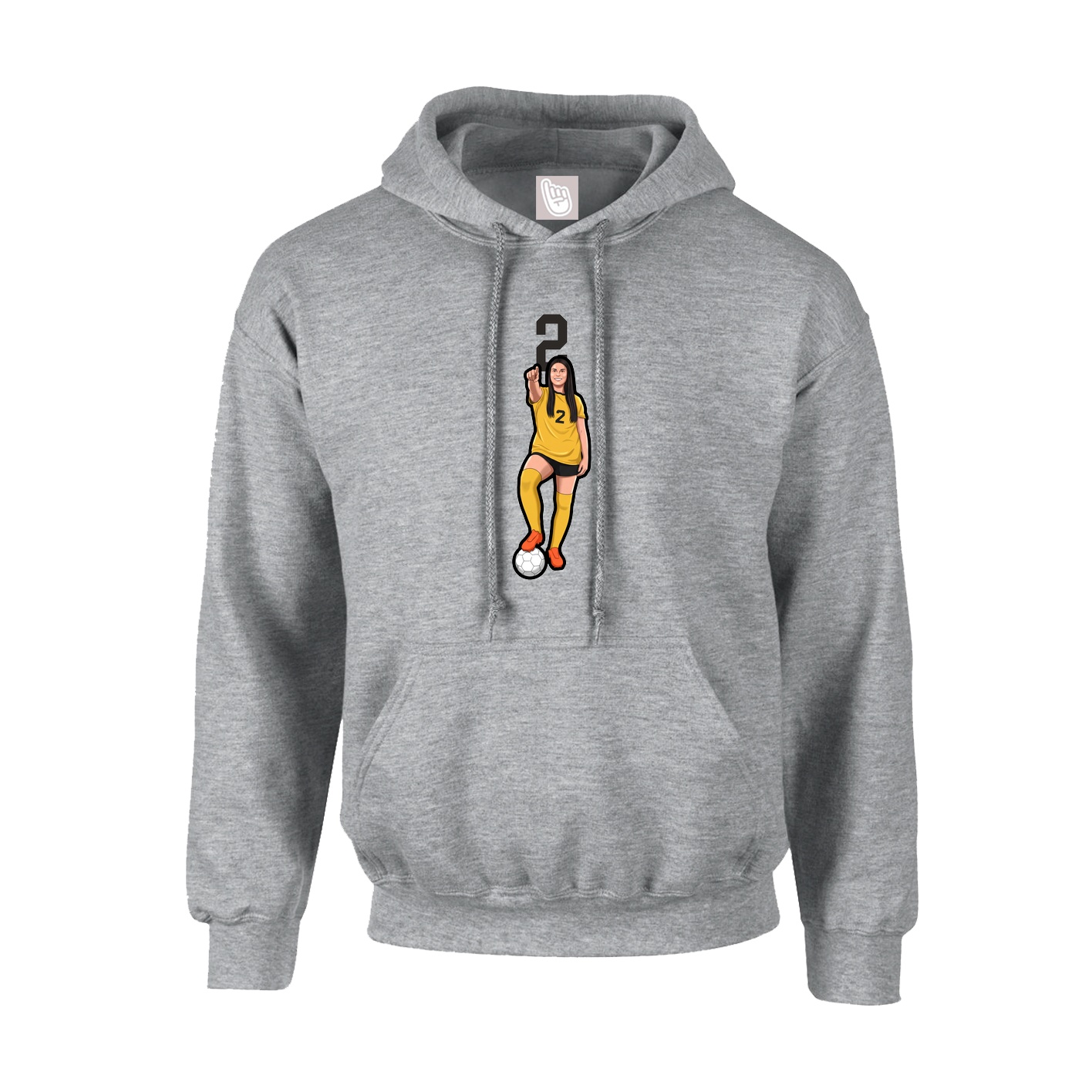 Youth Hoodie — Number Top in Grey