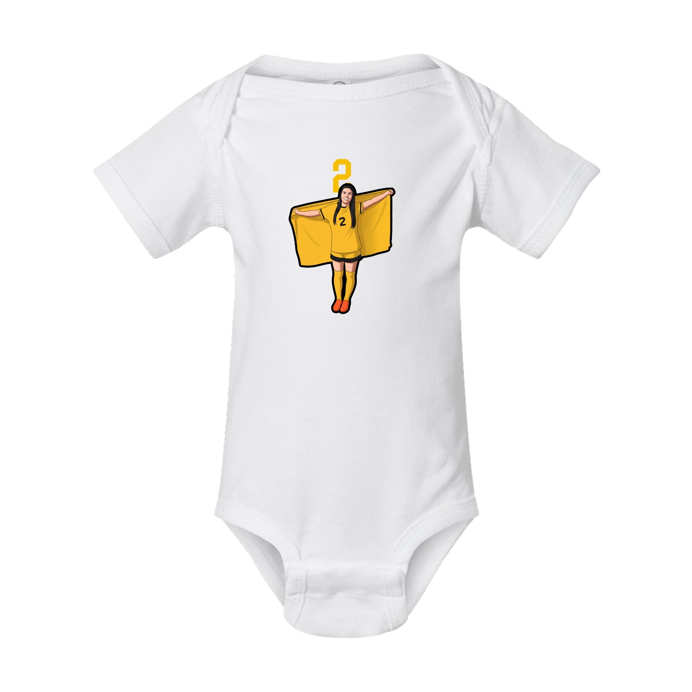 Baby Onesie — Number Top in White