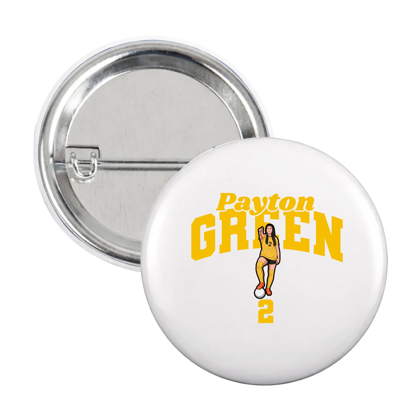 Game Day Button — Signature Arch in White
