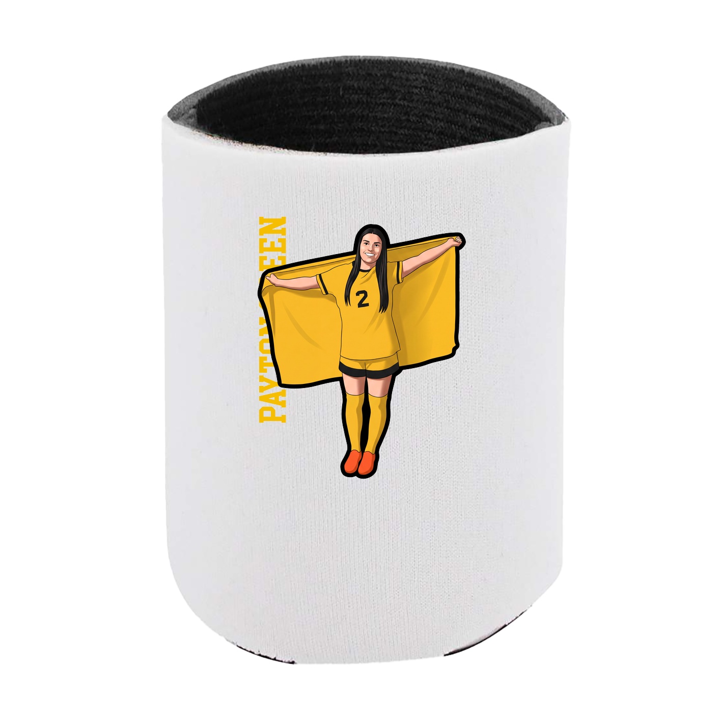 Can Holder — Name Vertical in White