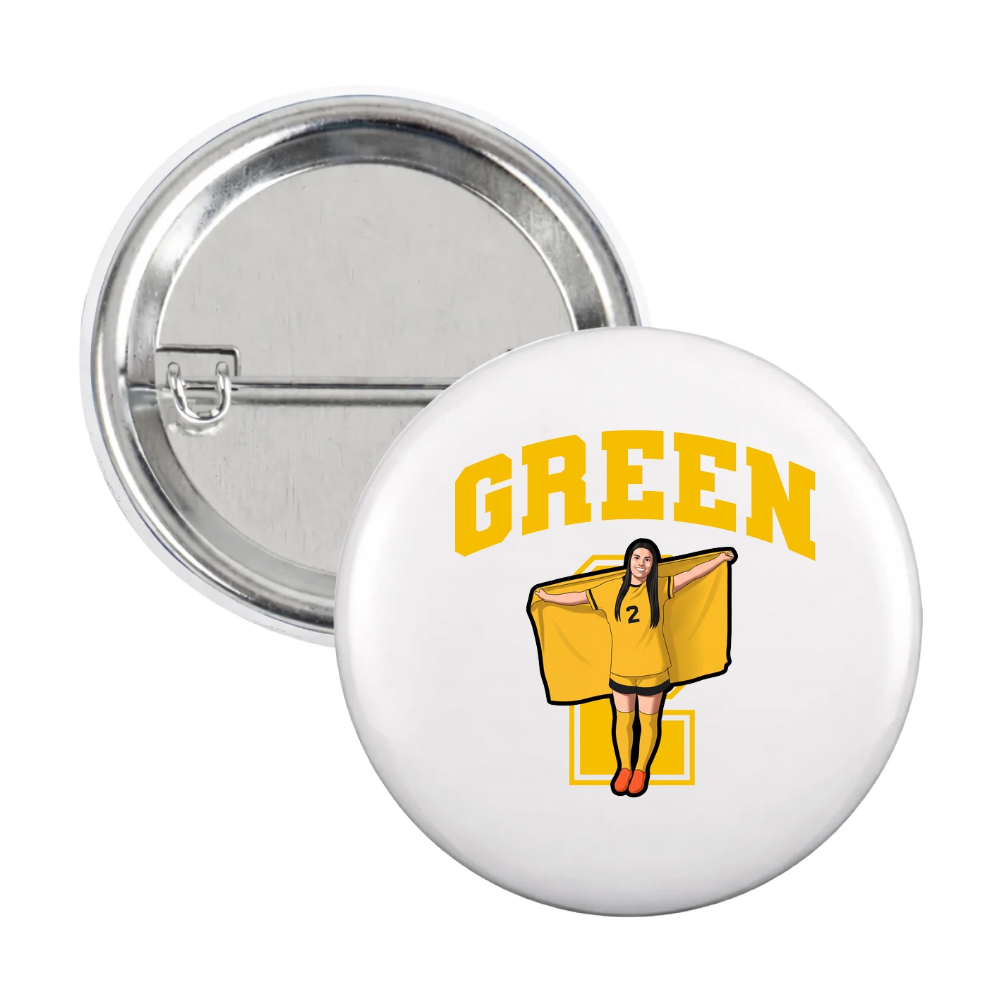 Game Day Button — Number in White
