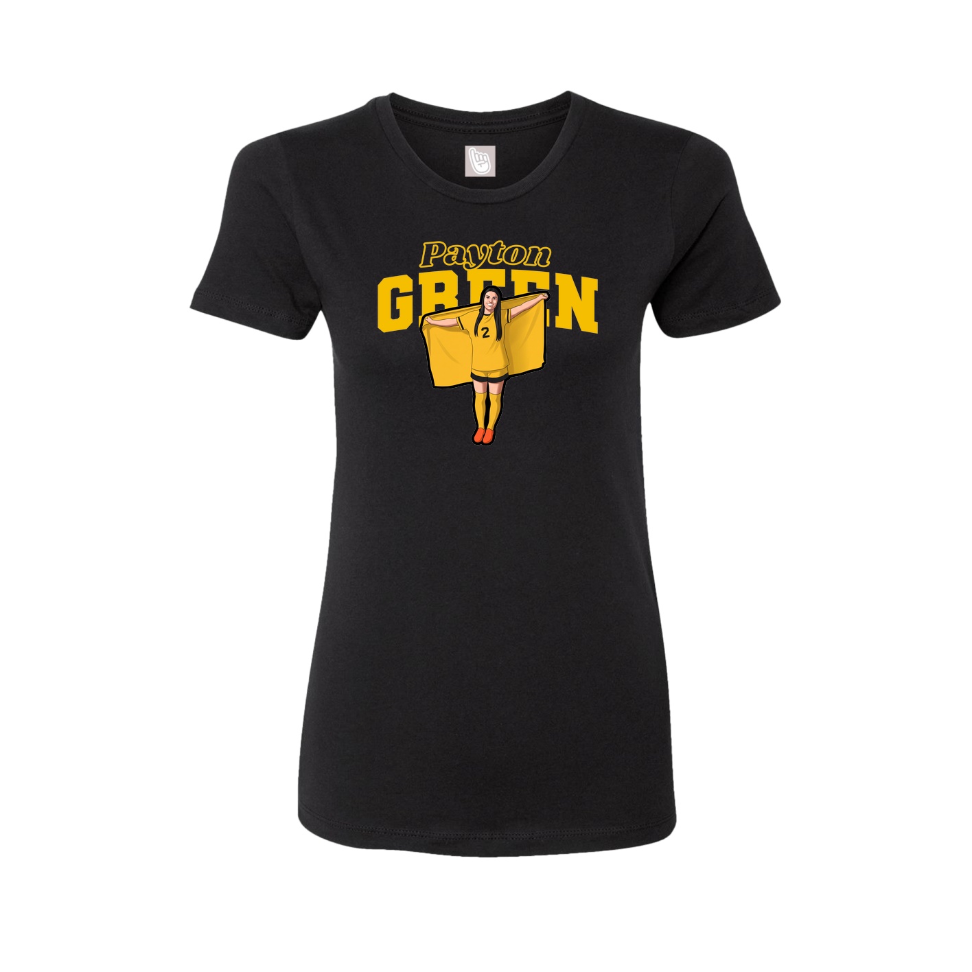 Fitted Women's Tee — Name Arch in Black