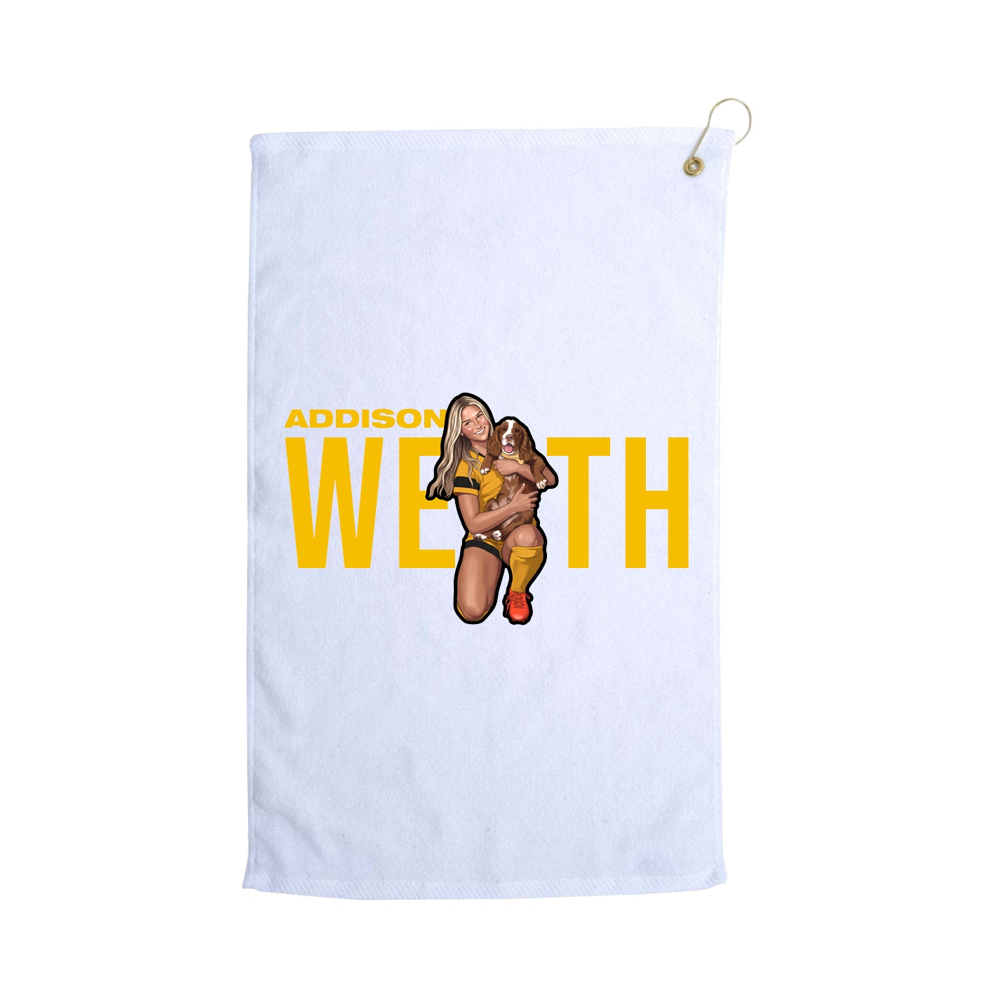 Golf Towel — Player Name in White
