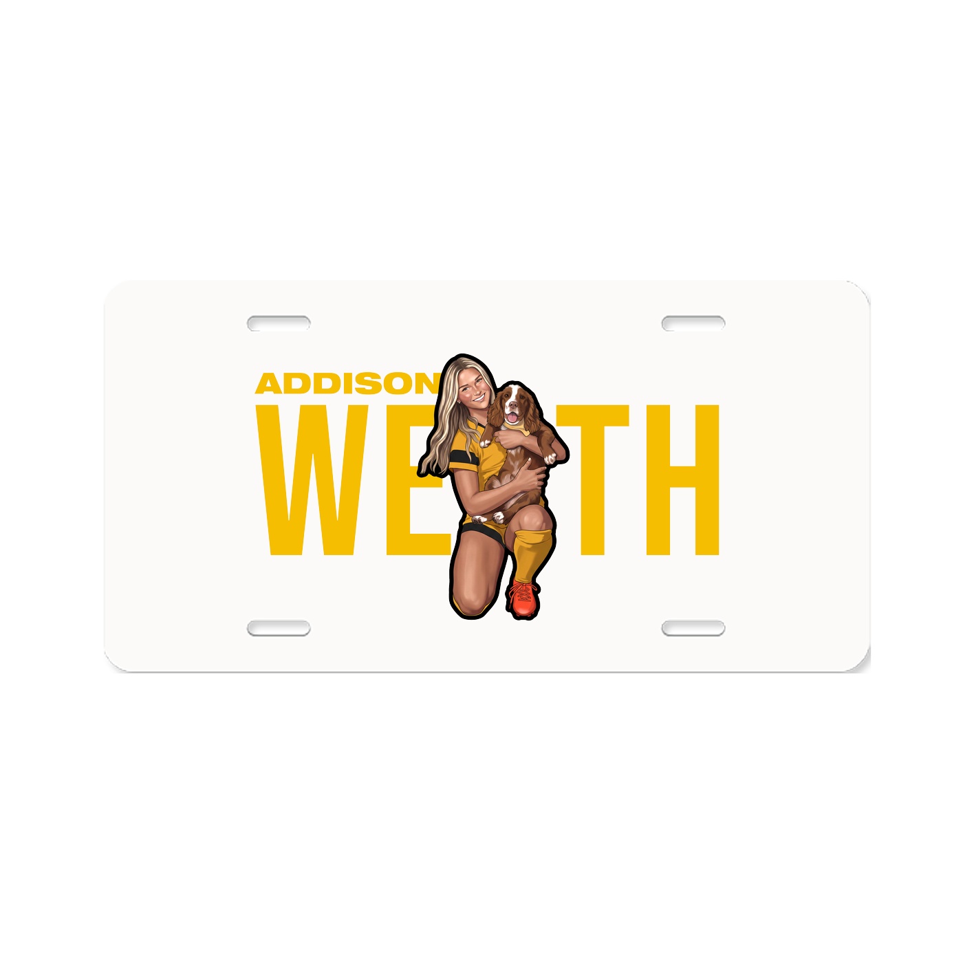 License Plate — Player Name in Classic