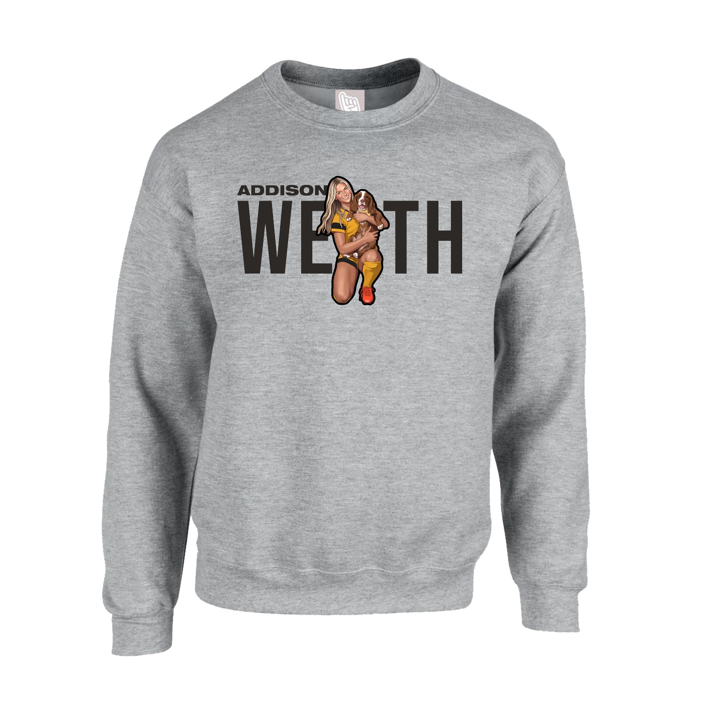 Fleece Crew — Player Name in Grey