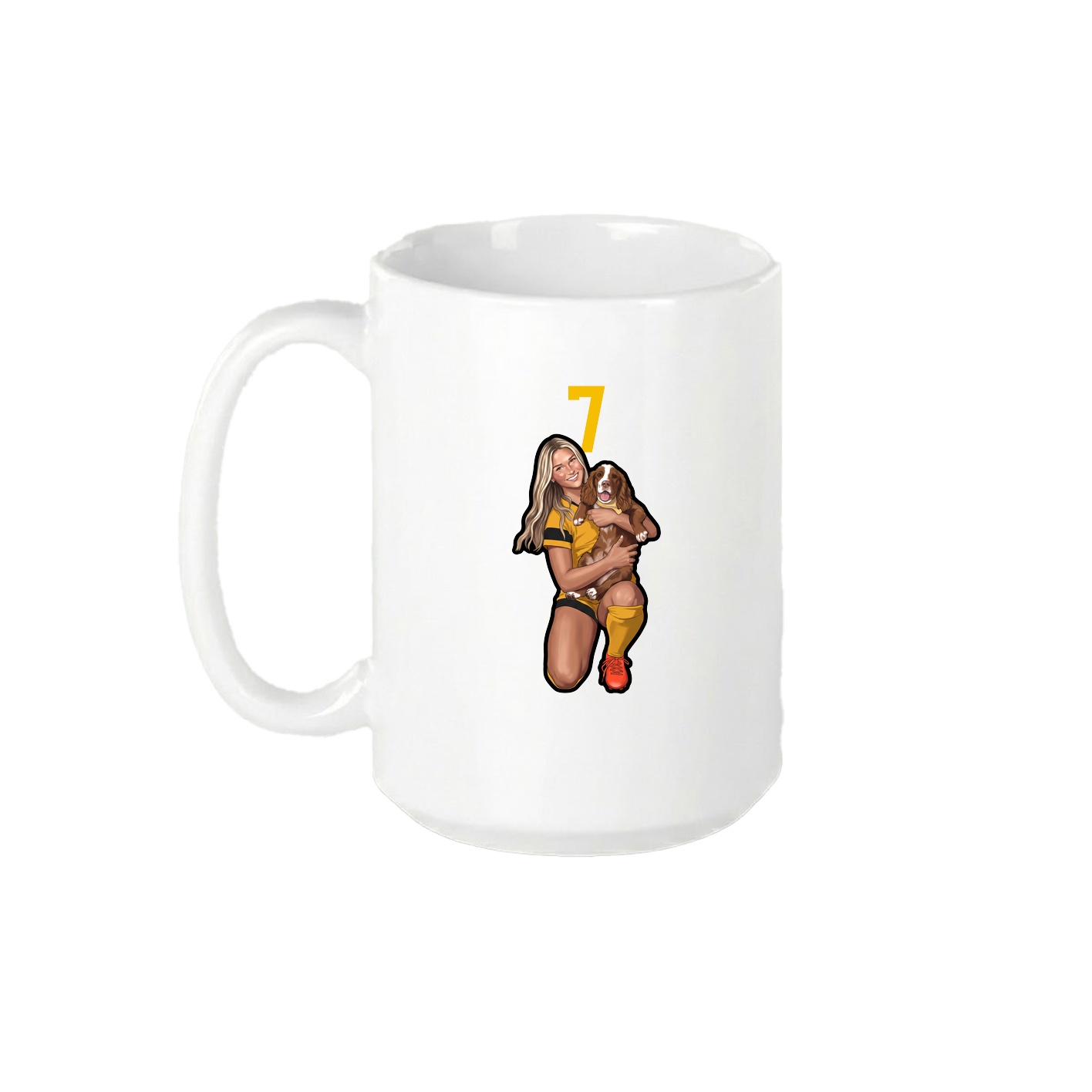 15oz Coffee Mug — Number Top in White