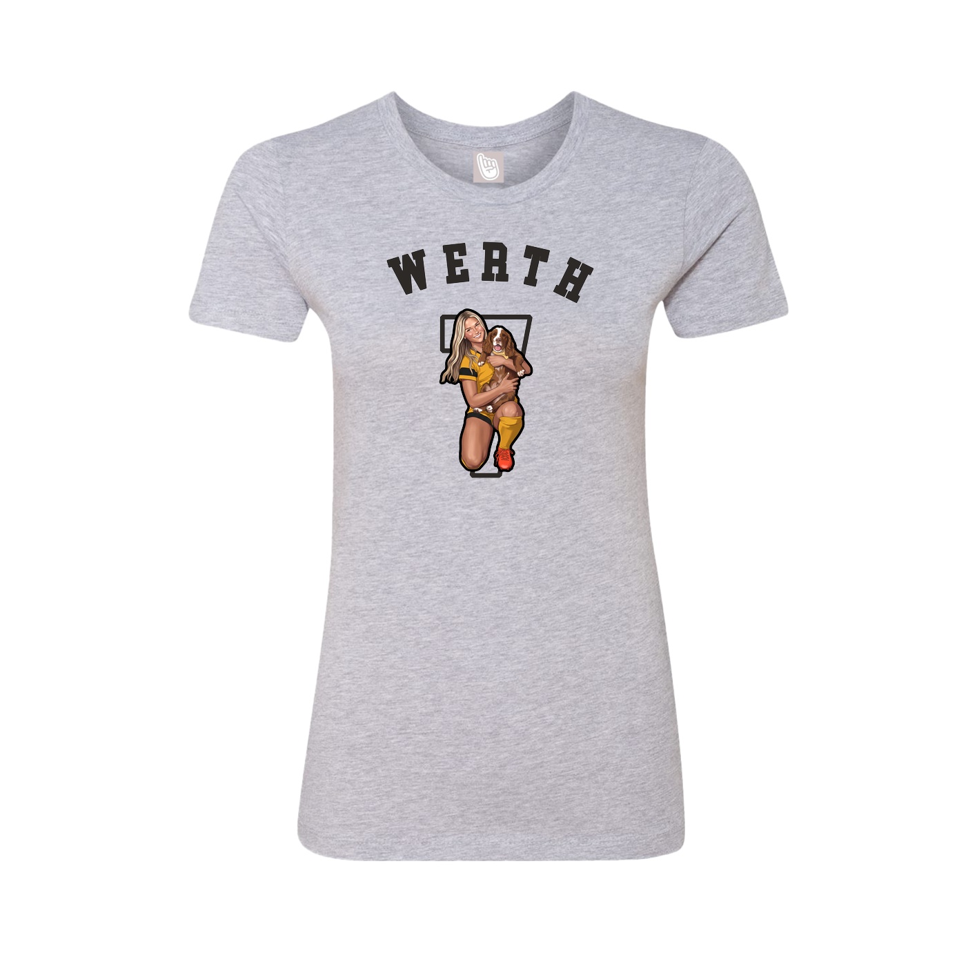 Fitted Women's Tee — Shirsey Arch in Grey