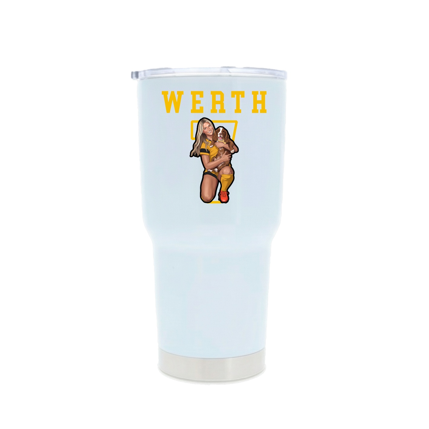 30oz Stainless Steel Tumbler — Shirsey in White