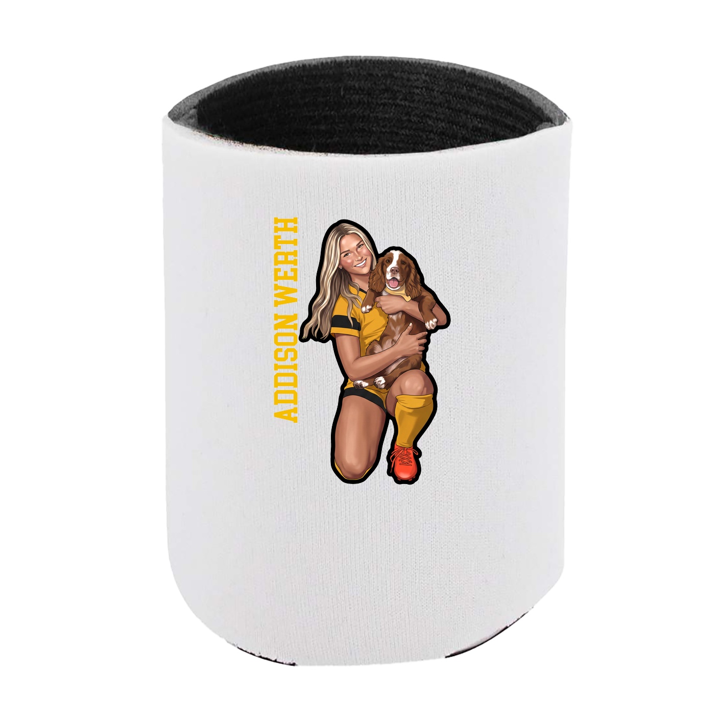 Can Holder — Name Vertical in White