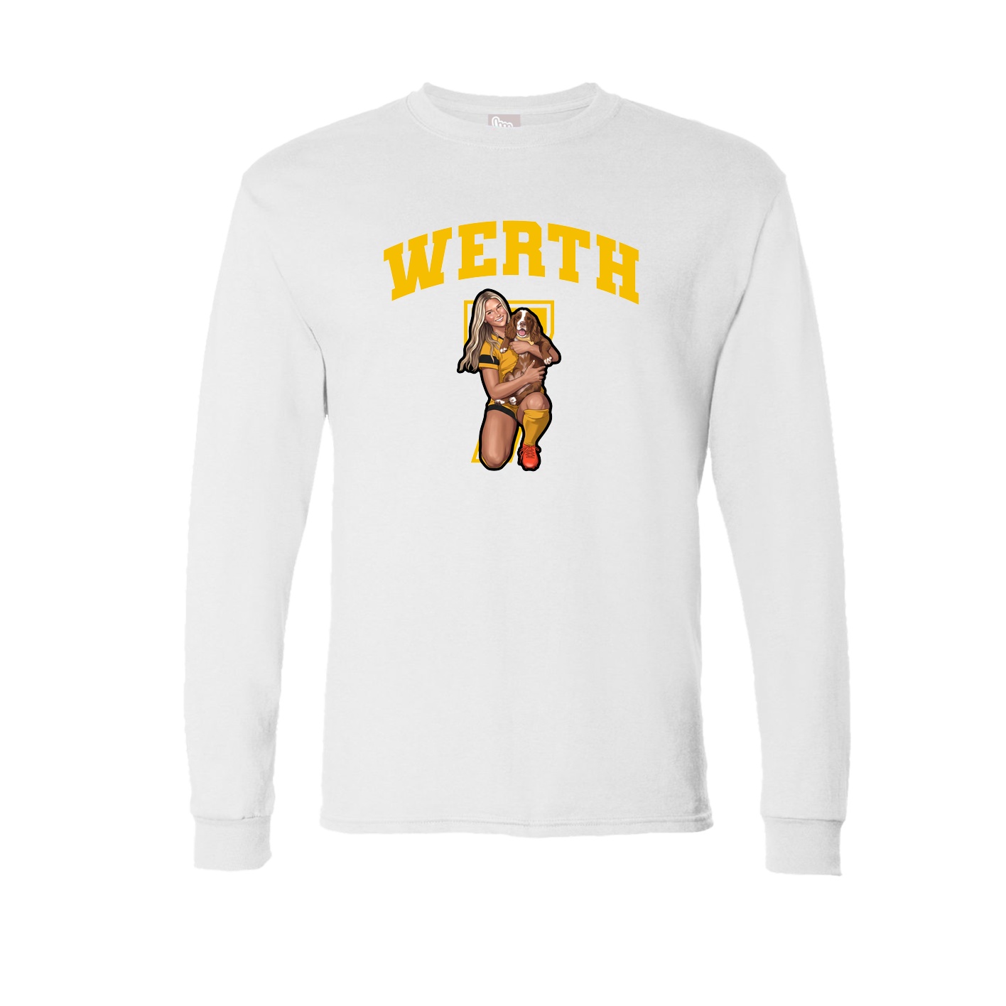 Long Sleeve Tee — Number in White