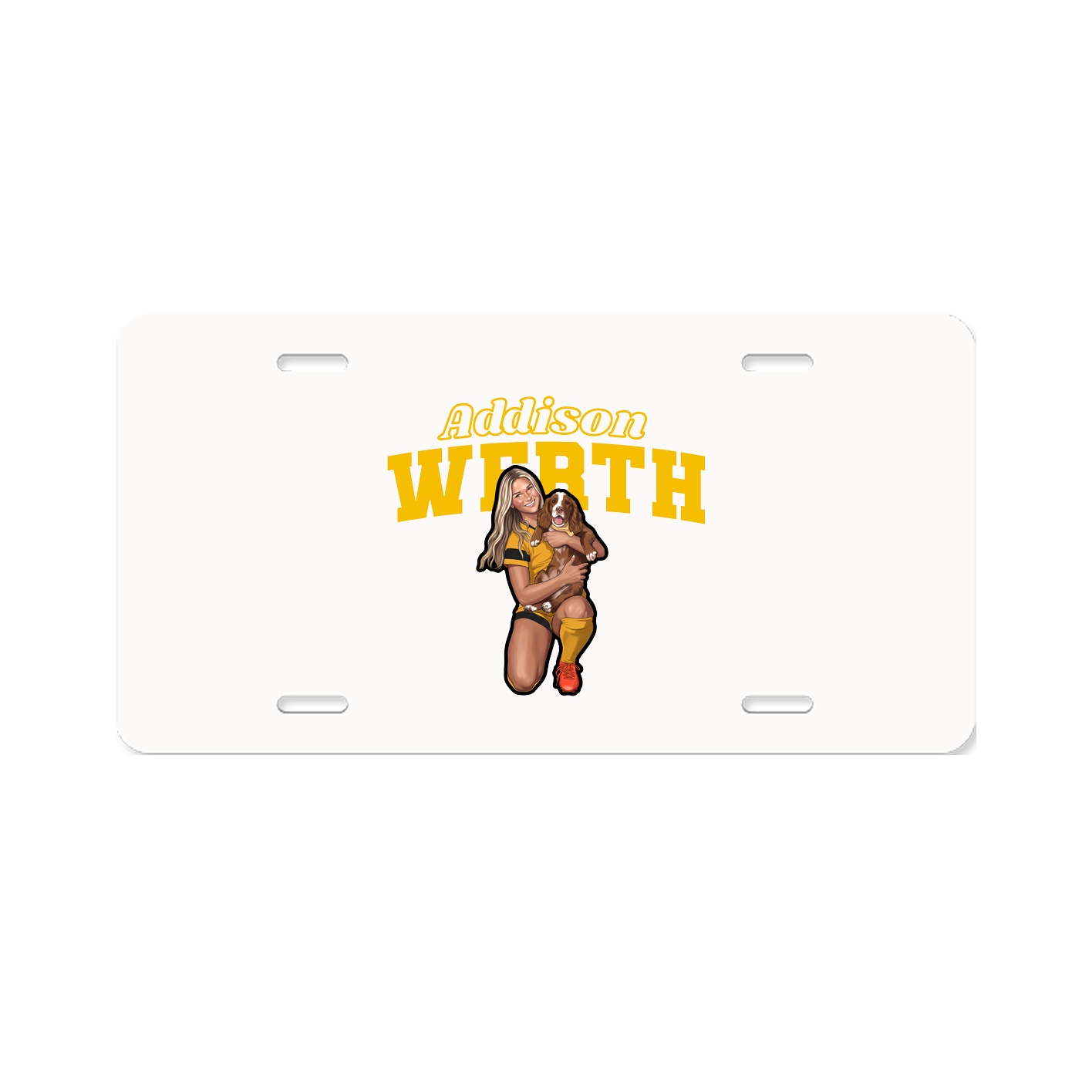 License Plate — Name Arch in Classic
