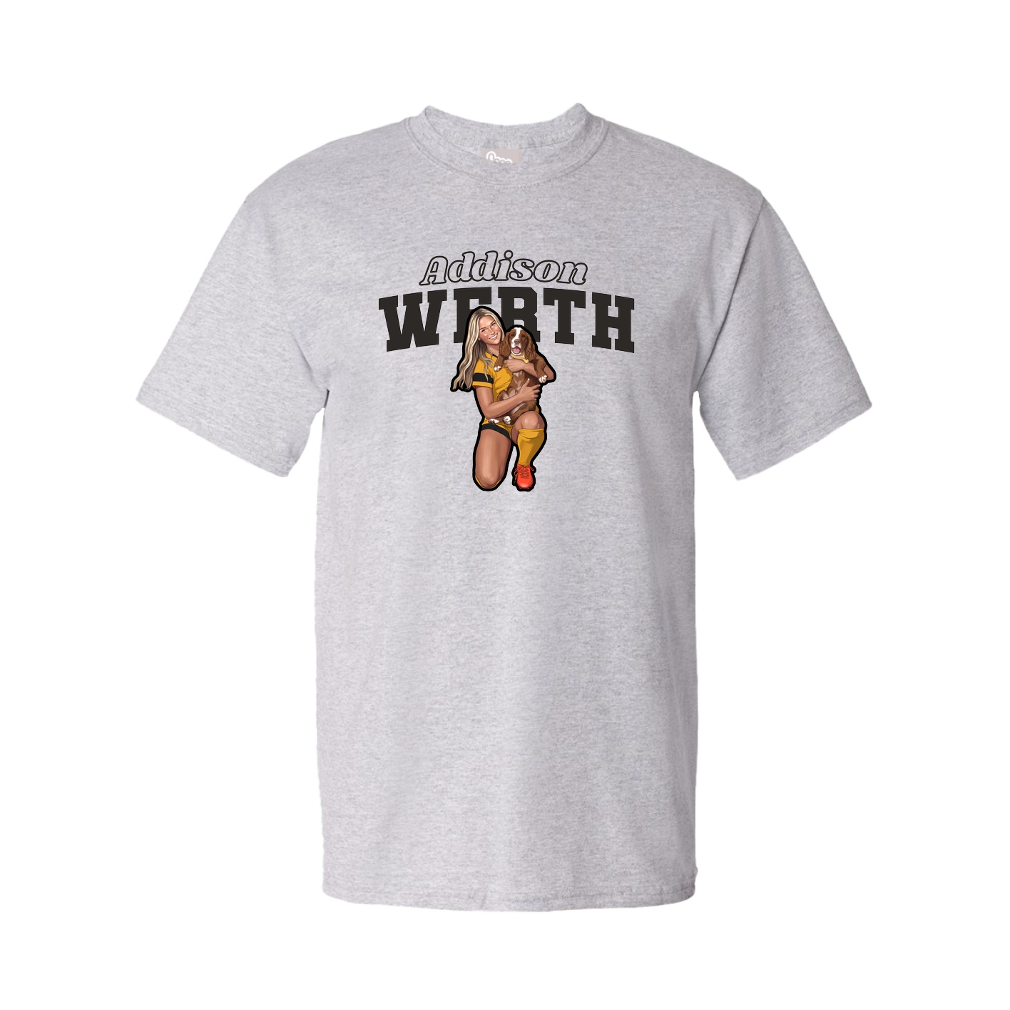 Tee — Name Arch in Grey
