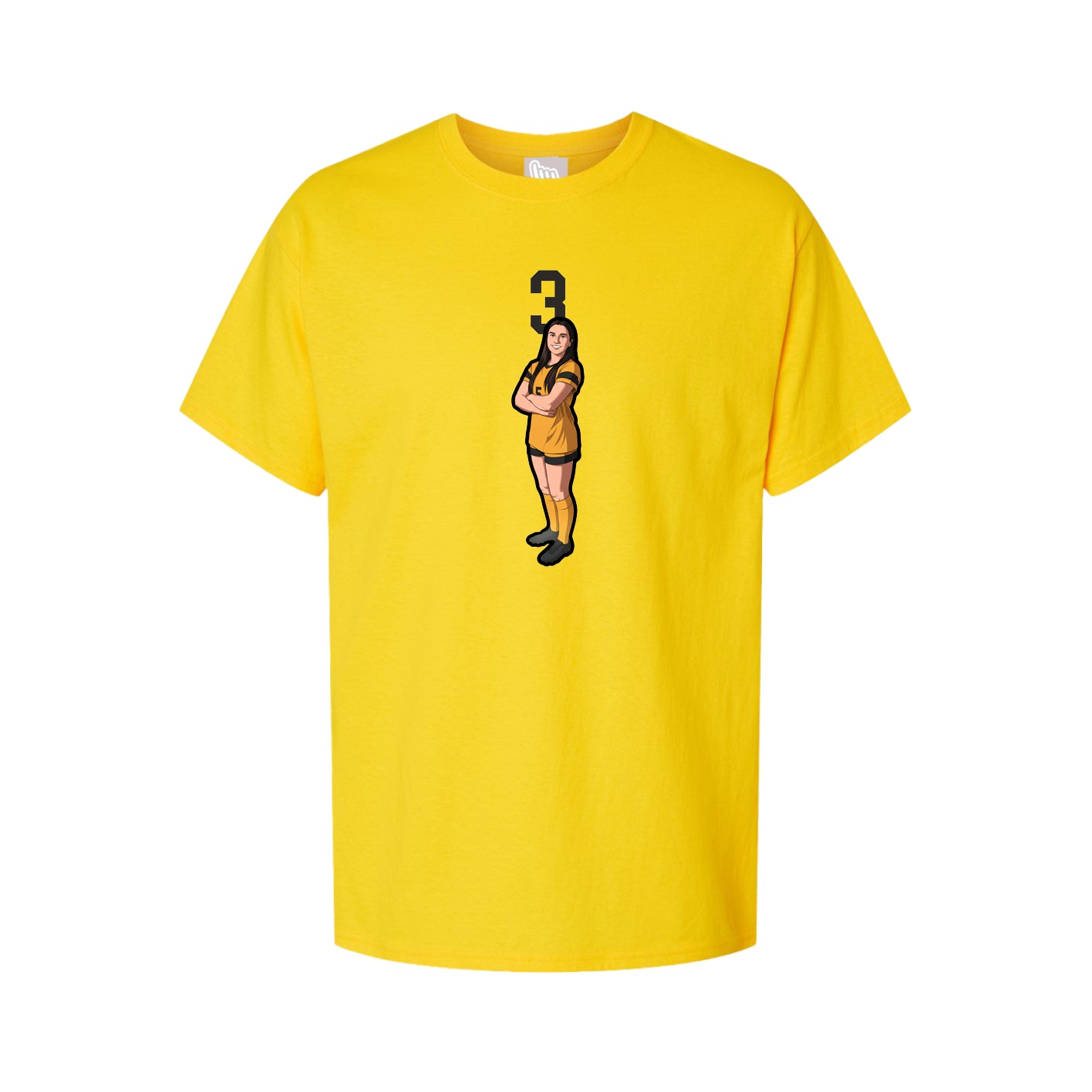 Youth Tee — Number Top in Gold