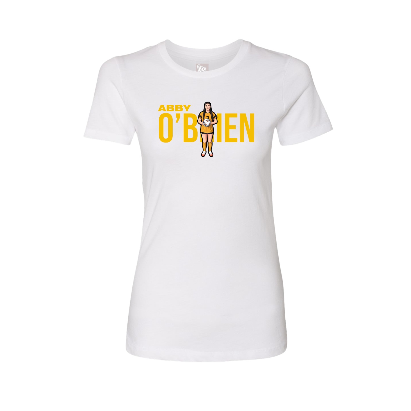 Fitted Women's Tee — Player Name in White