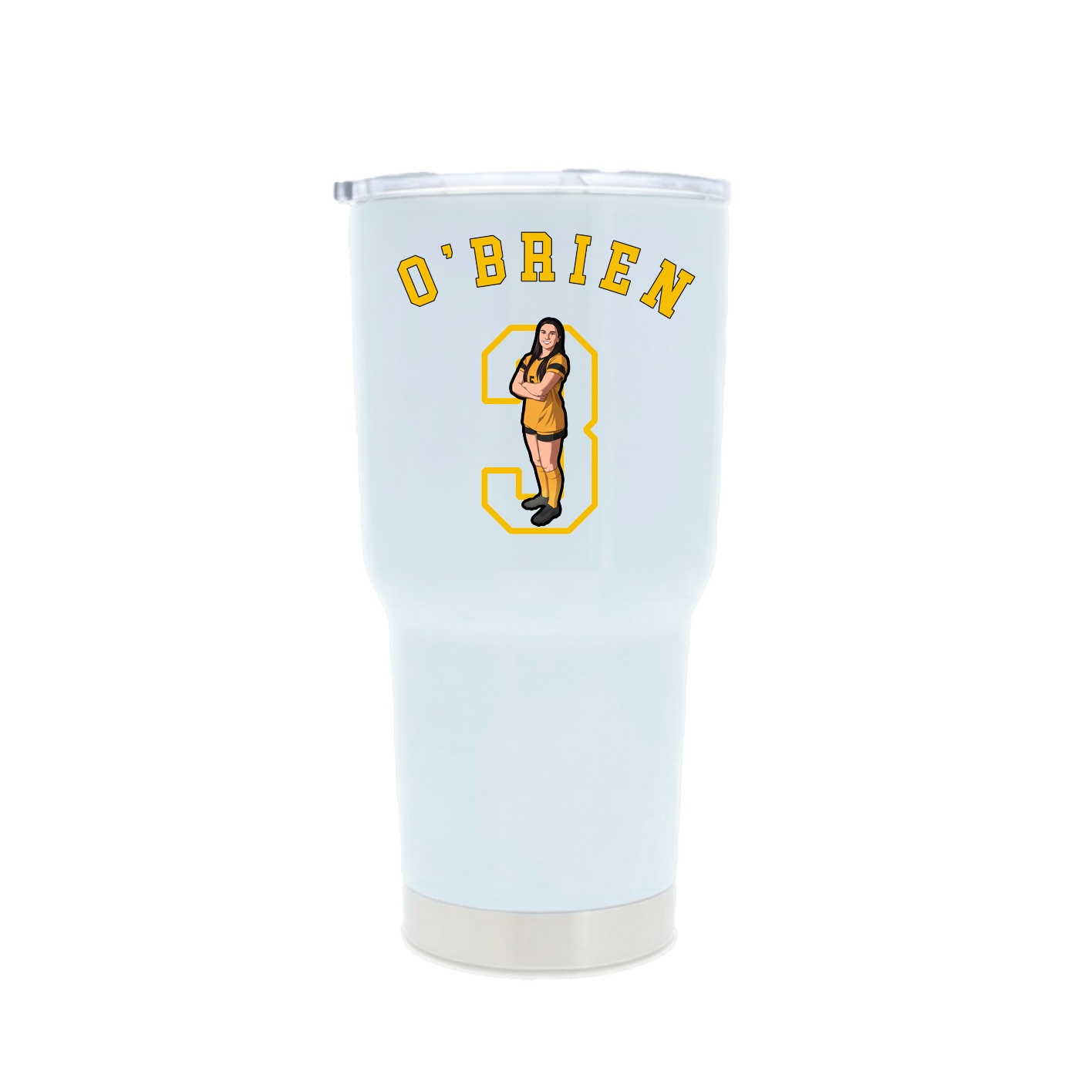30oz Stainless Steel Tumbler — Shirsey Arch in White