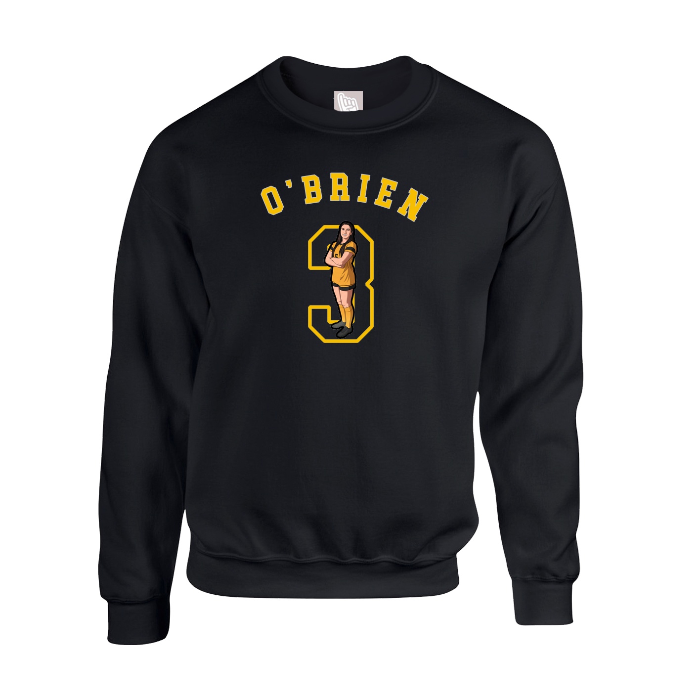 Fleece Crew — Shirsey Arch in Black