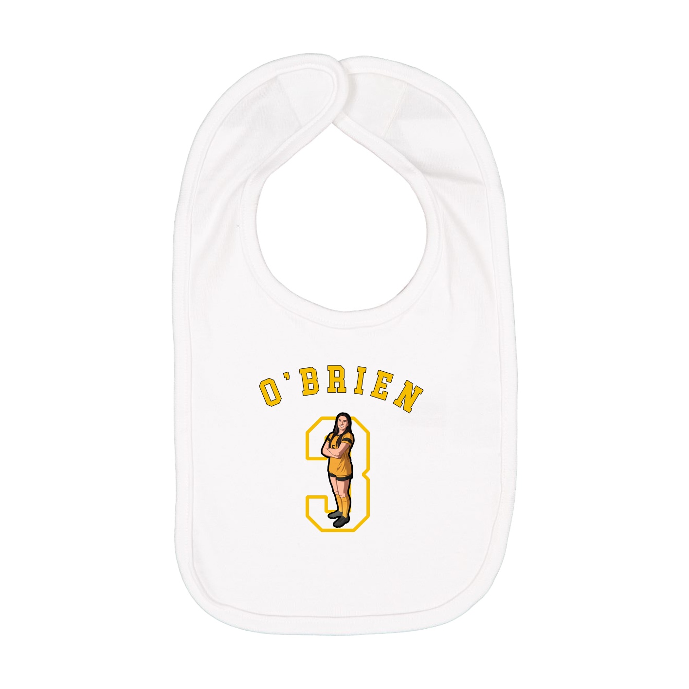 Infant Bib — Shirsey Arch in White