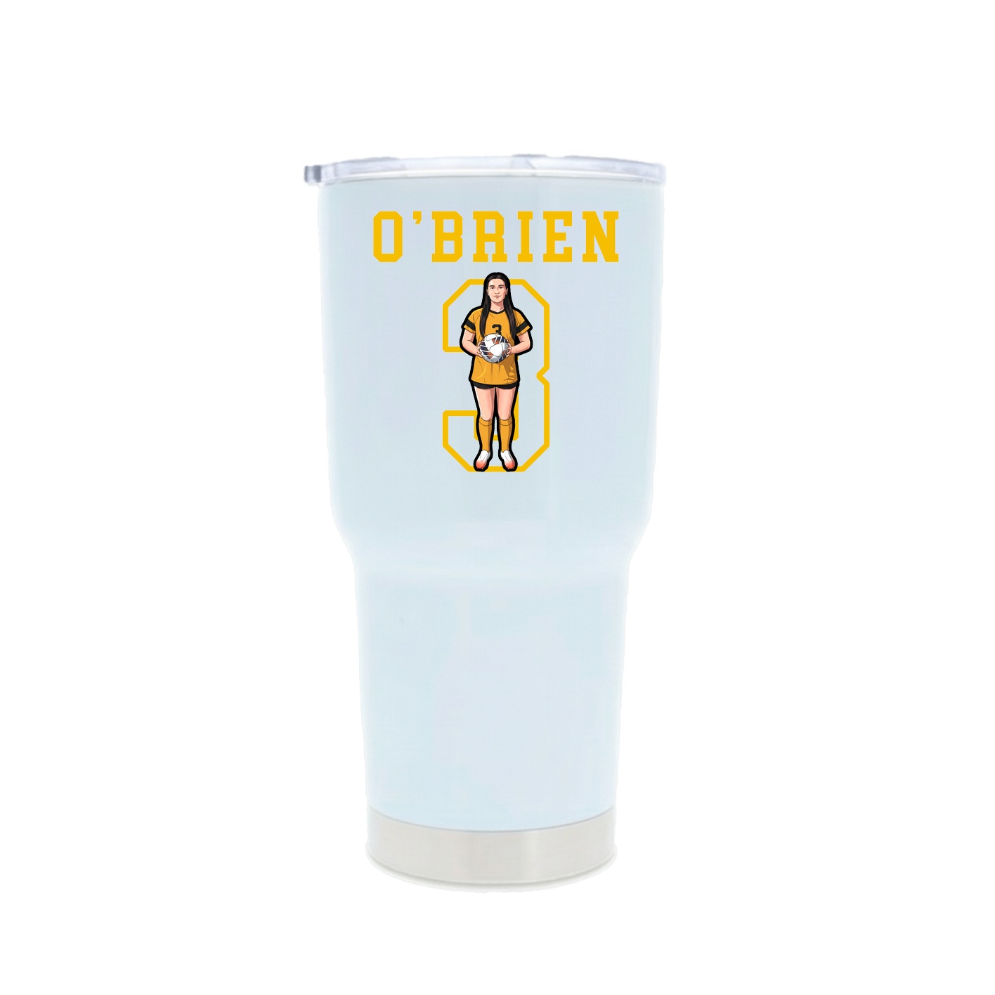 30oz Stainless Steel Tumbler — Shirsey in White