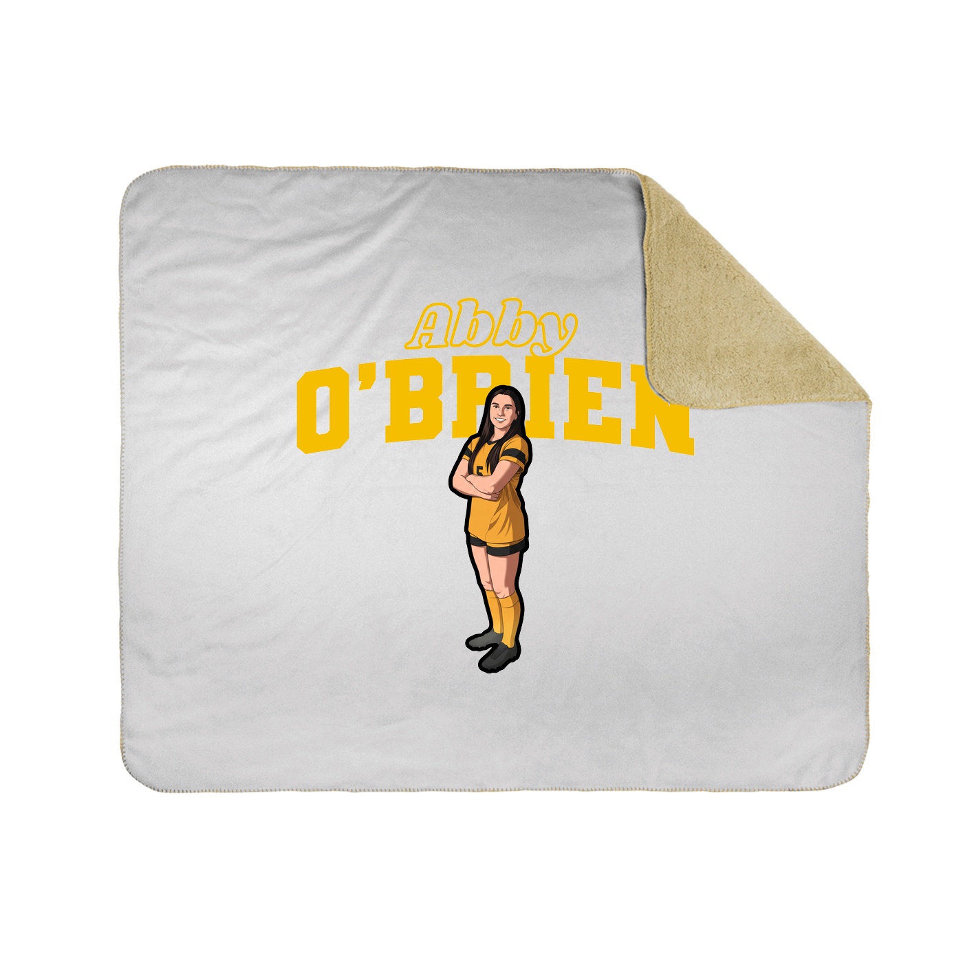 Throw Blanket — Name Arch in White
