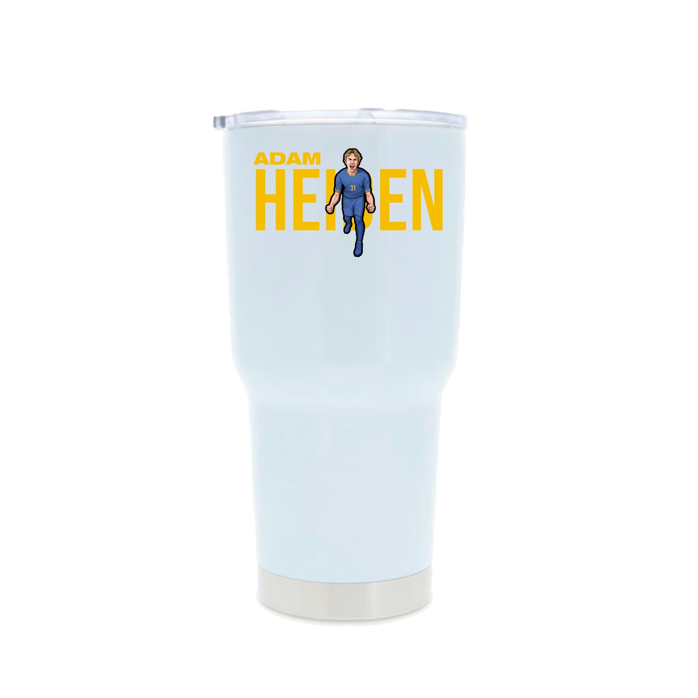 30oz Stainless Steel Tumbler — Player Name in White