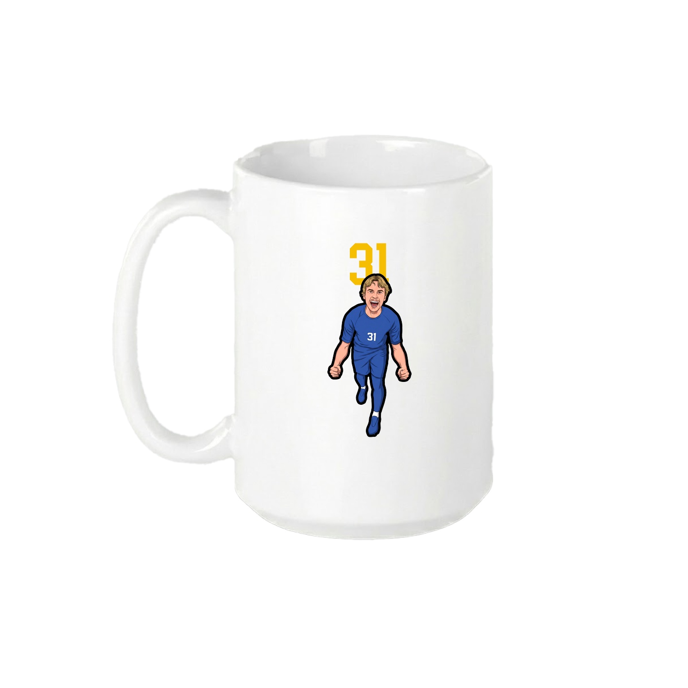 15oz Coffee Mug — Number Top in White