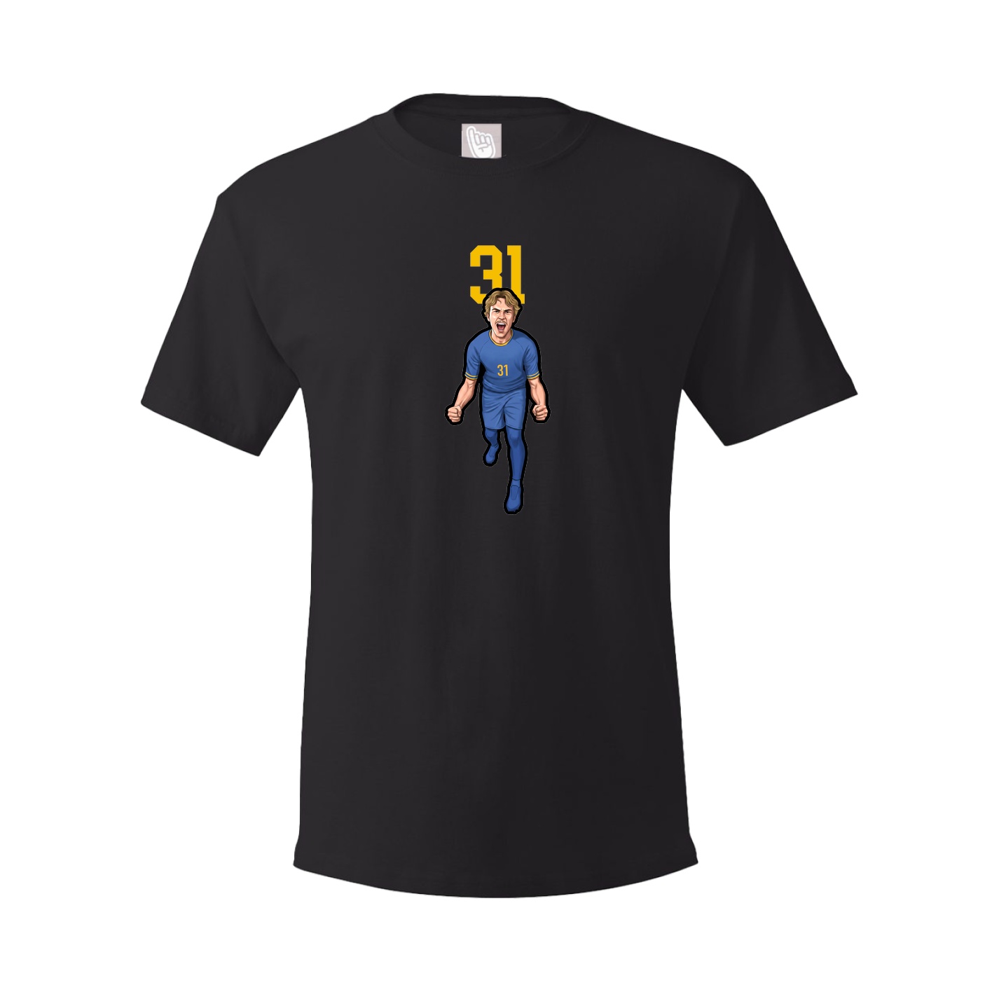 Youth Tee — Number Top in Black