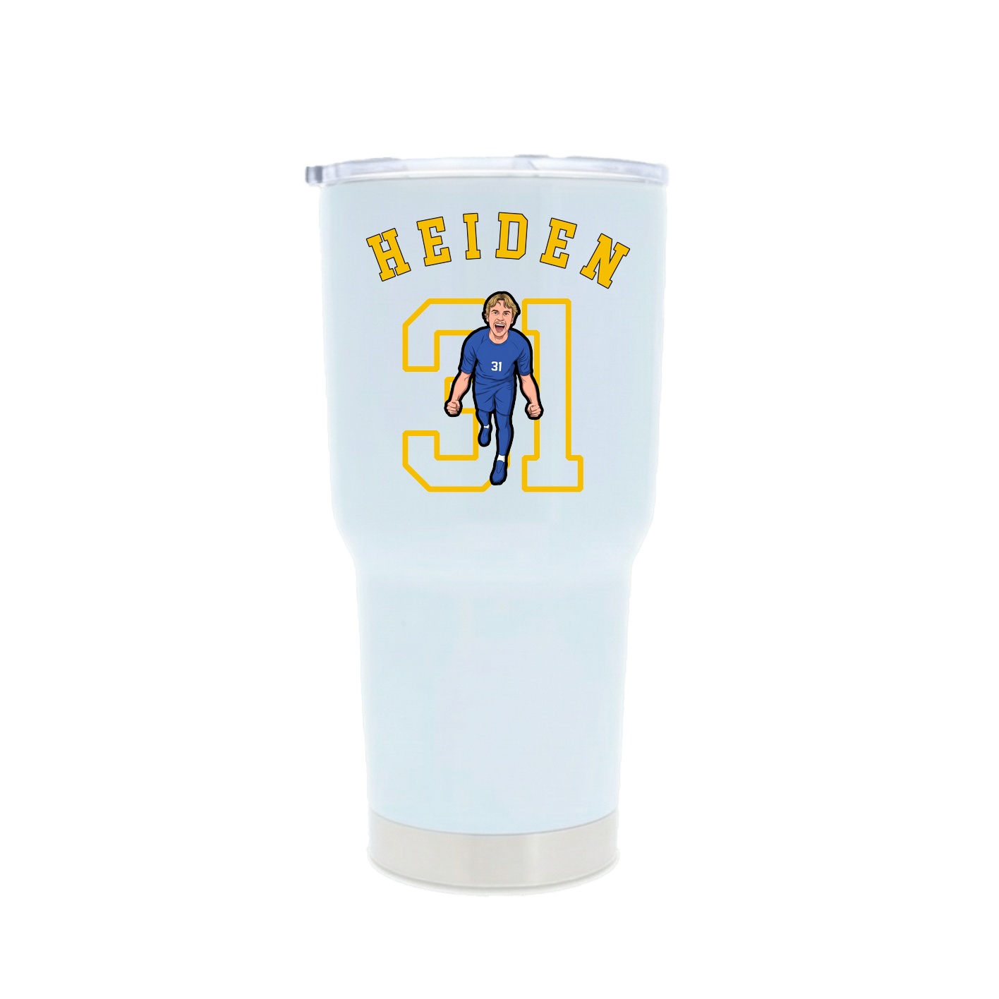30oz Stainless Steel Tumbler — Shirsey Arch in White