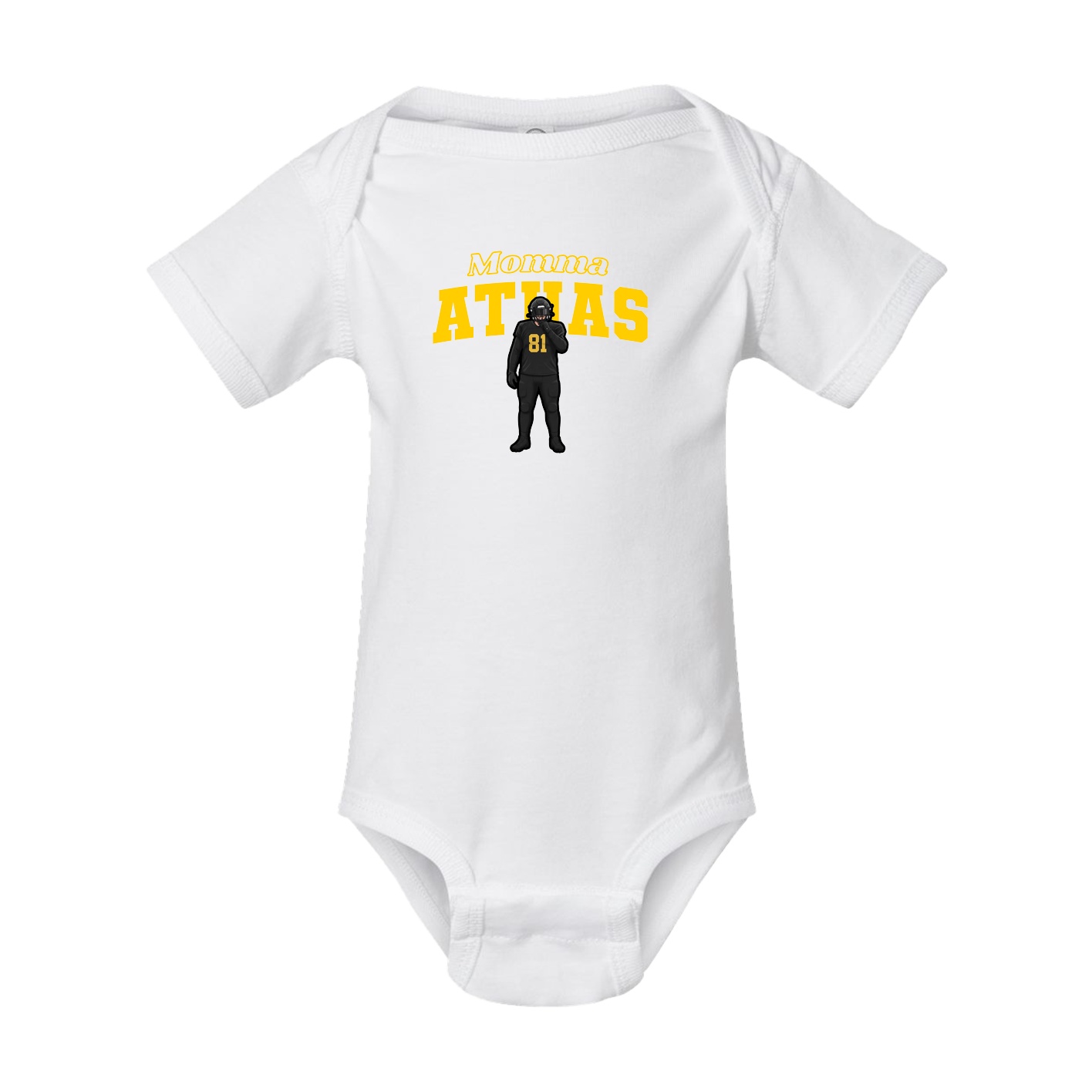 Baby Onesie — Mothers Day Block in White