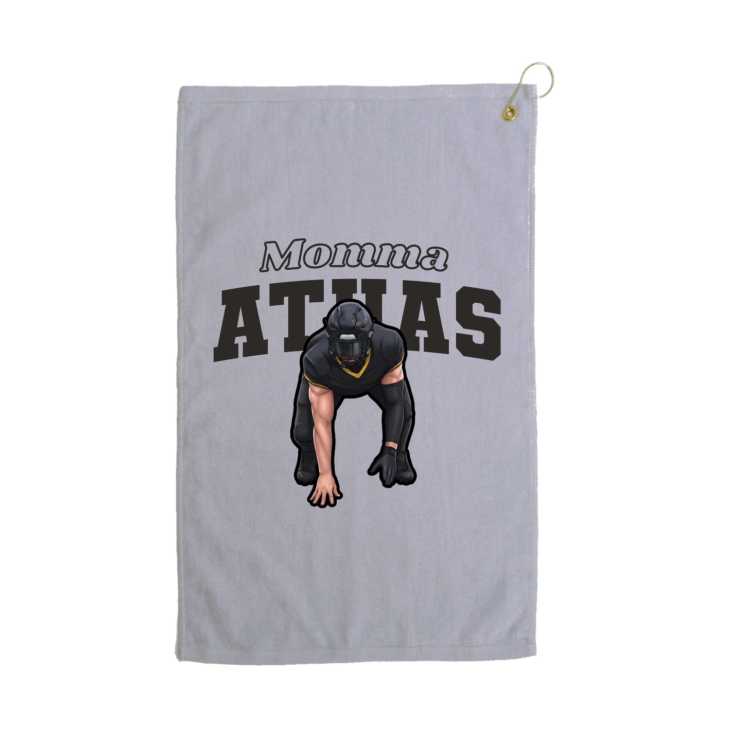 Golf Towel — Mothers Day Block in Grey