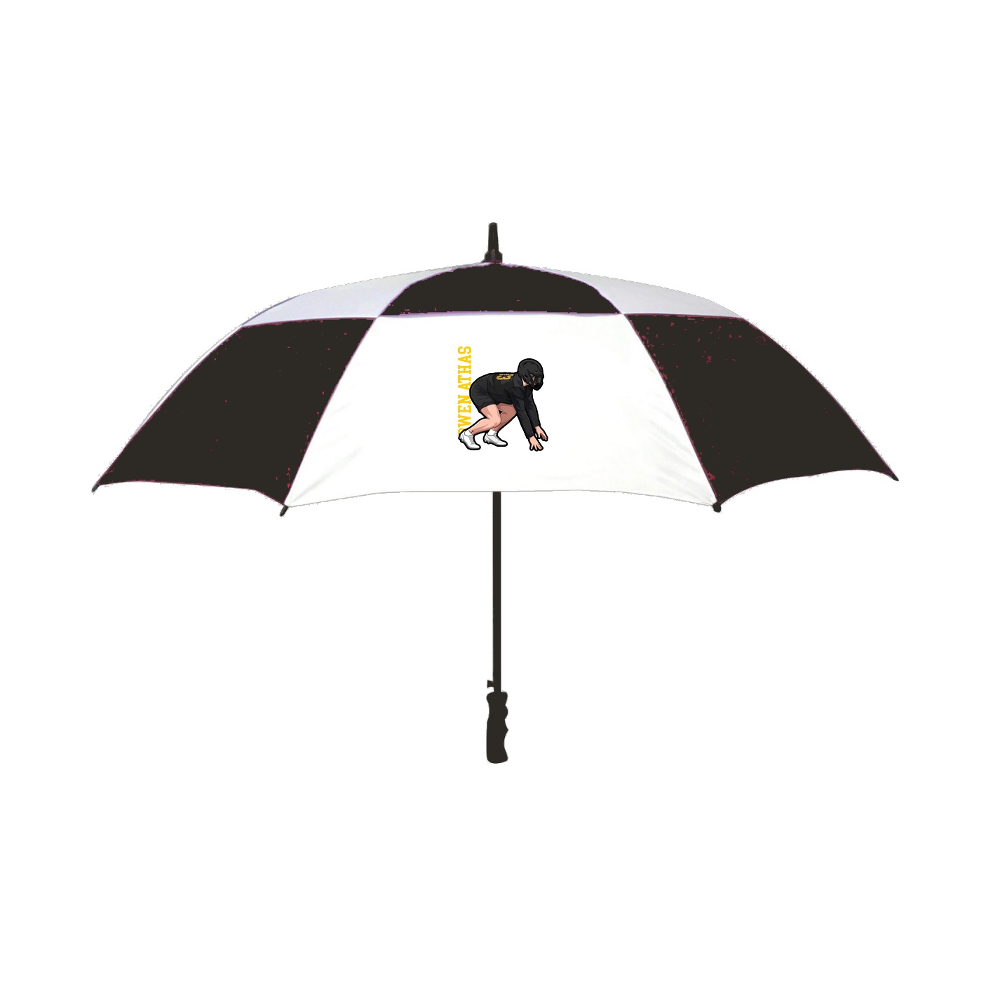 Golf Umbrella — Name Vertical in Black