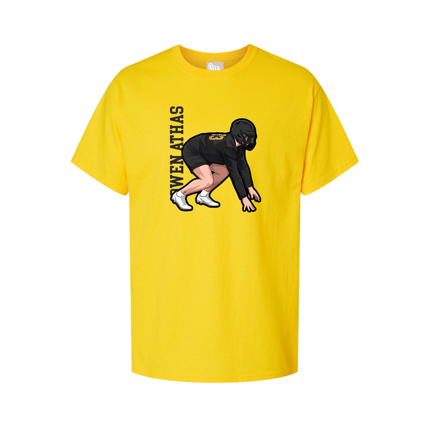 Youth Tee — Name Vertical in Gold