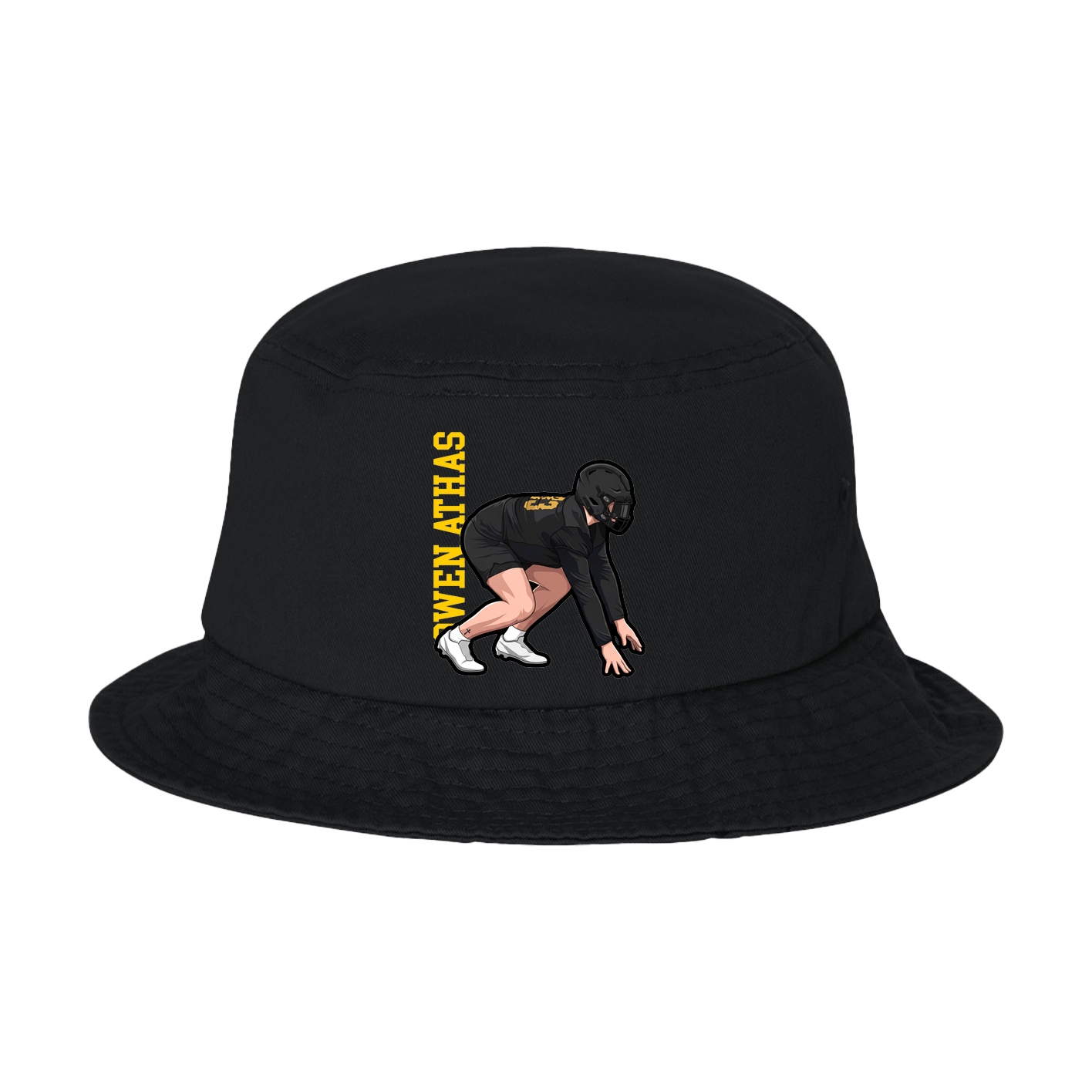 Bucket Cap — Name Vertical in Black