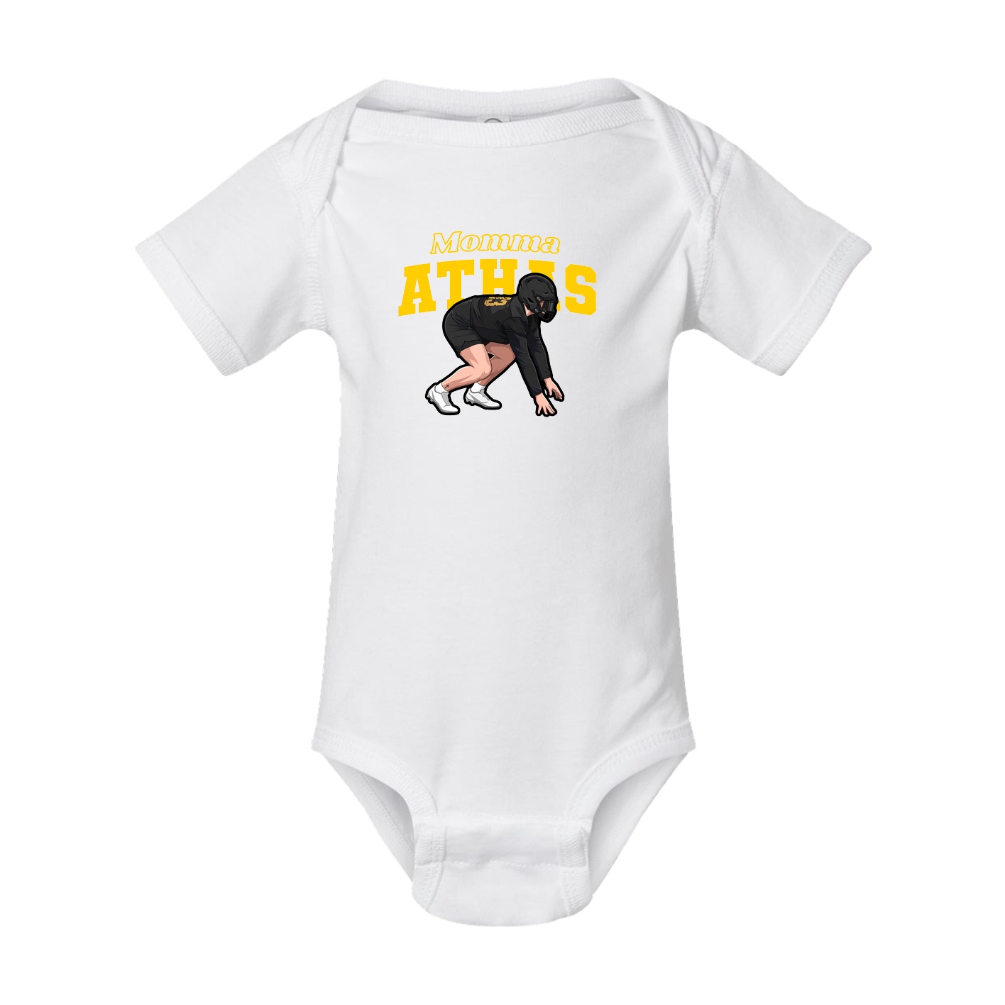 Baby Onesie — Mothers Day Block in White
