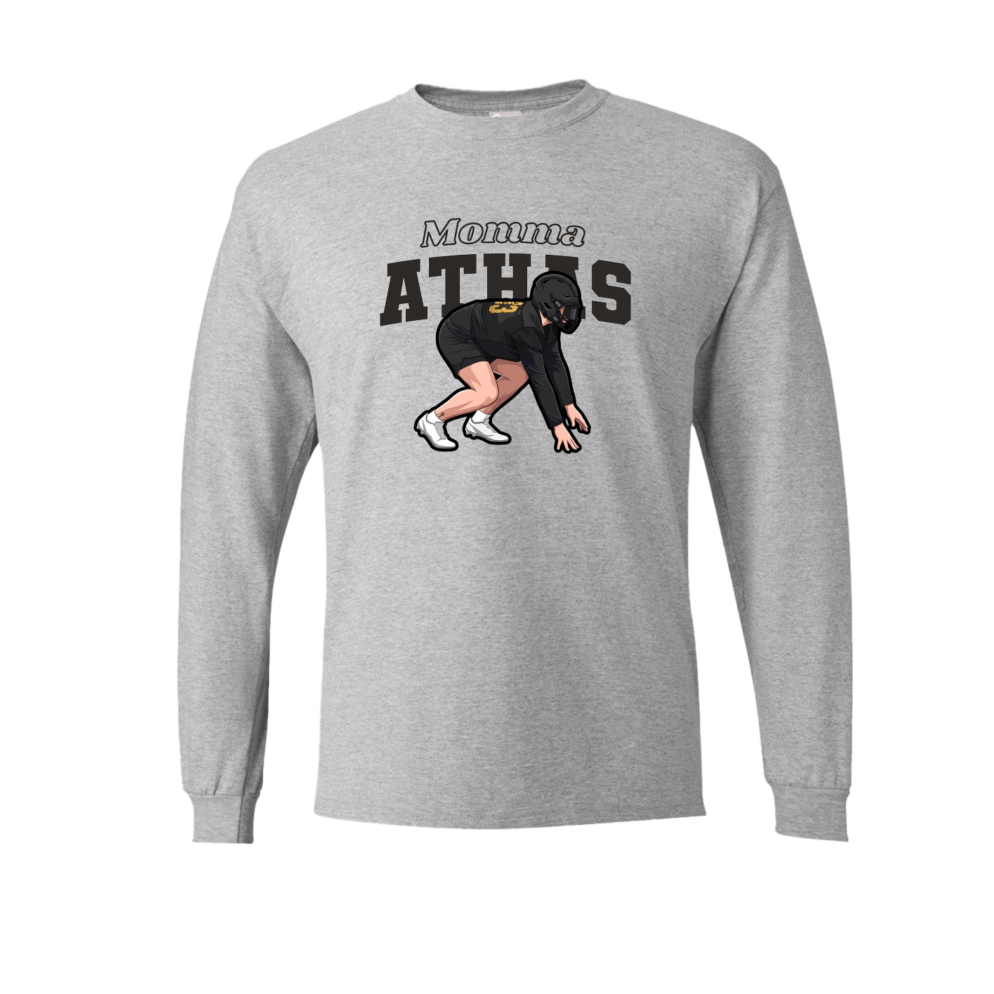 Long Sleeve Tee — Mothers Day Block in Grey