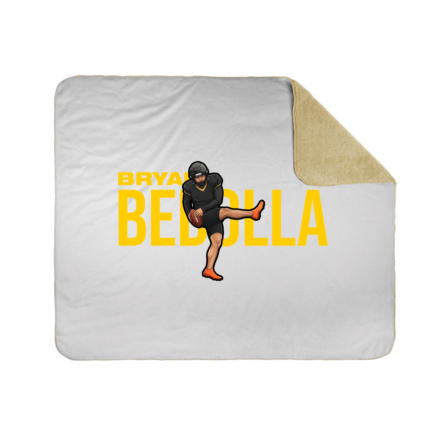 Throw Blanket — Player Name in White