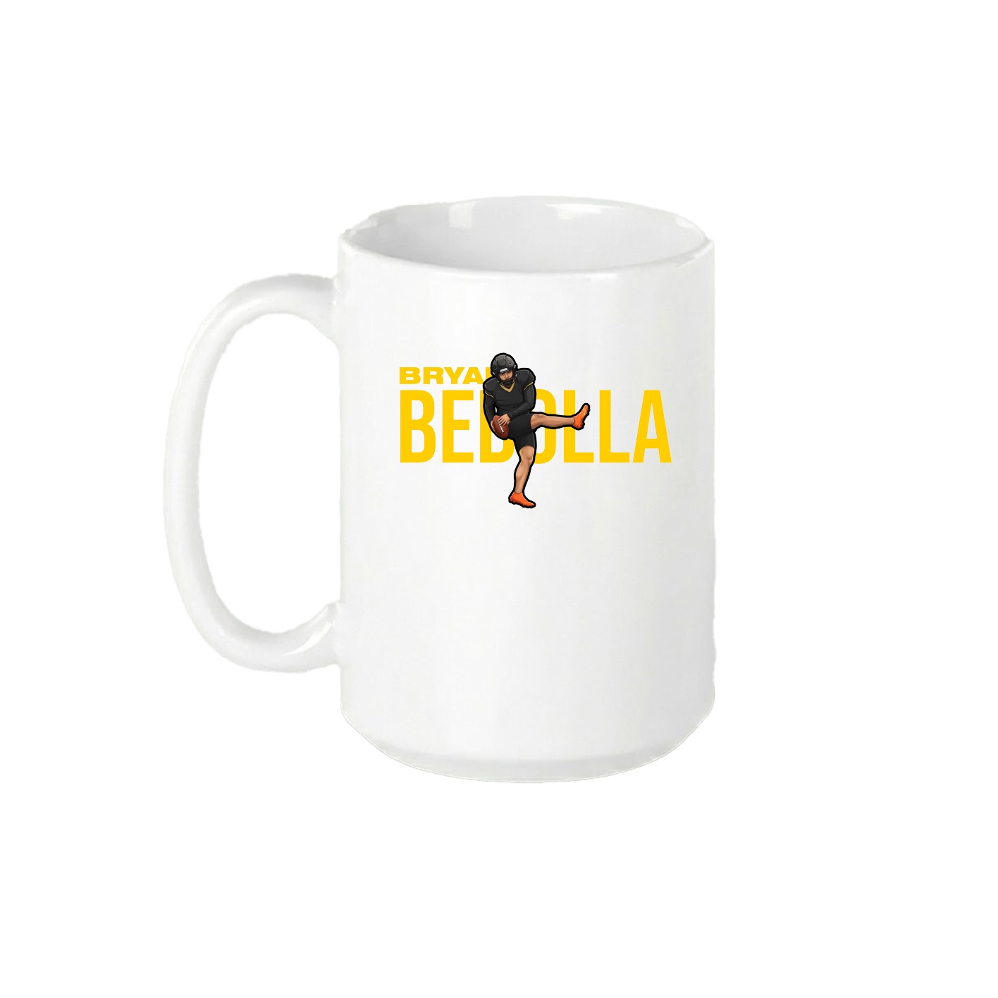 15oz Coffee Mug — Player Name in White