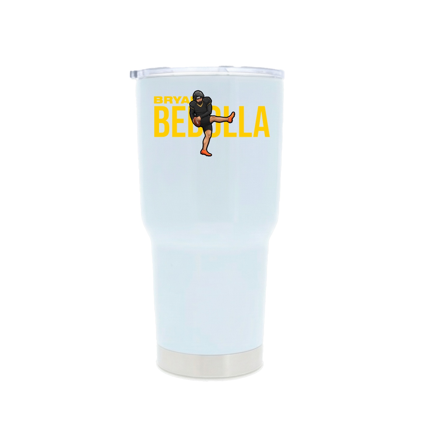 30oz Stainless Steel Tumbler — Player Name in White