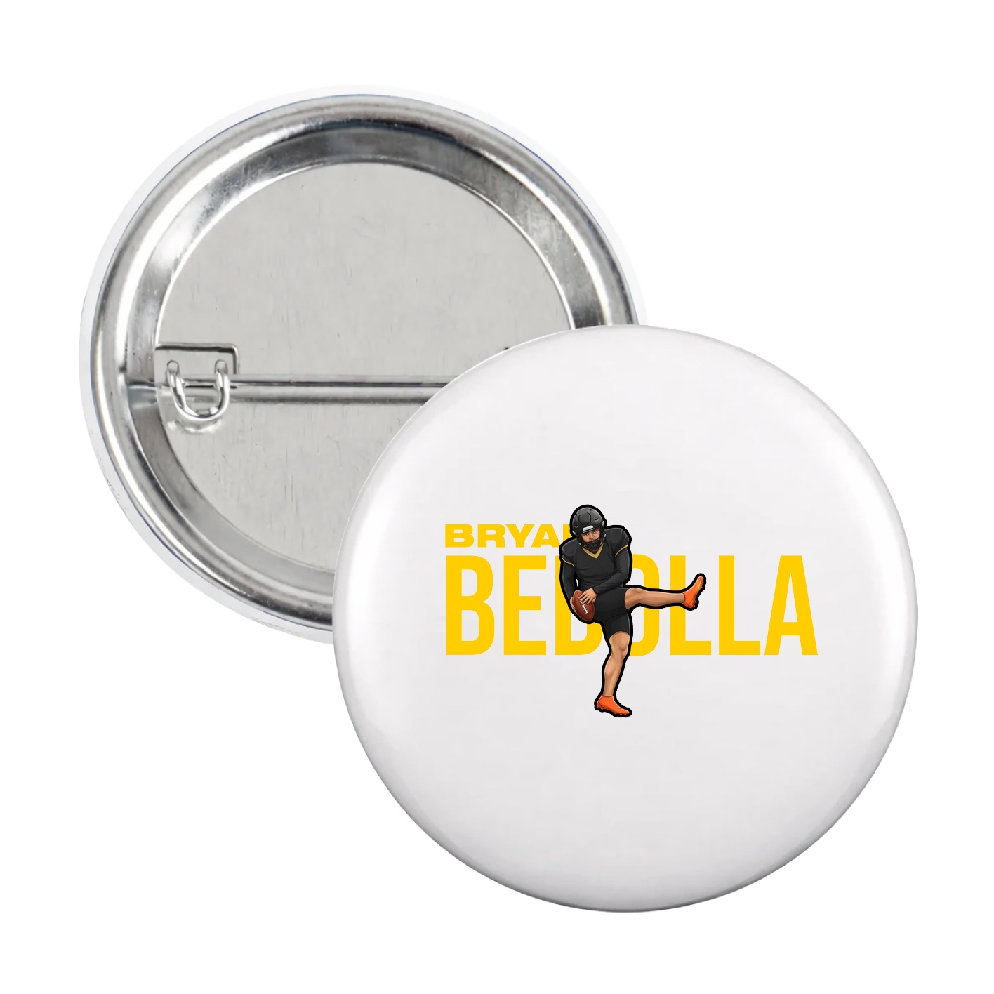 Game Day Button — Player Name in White